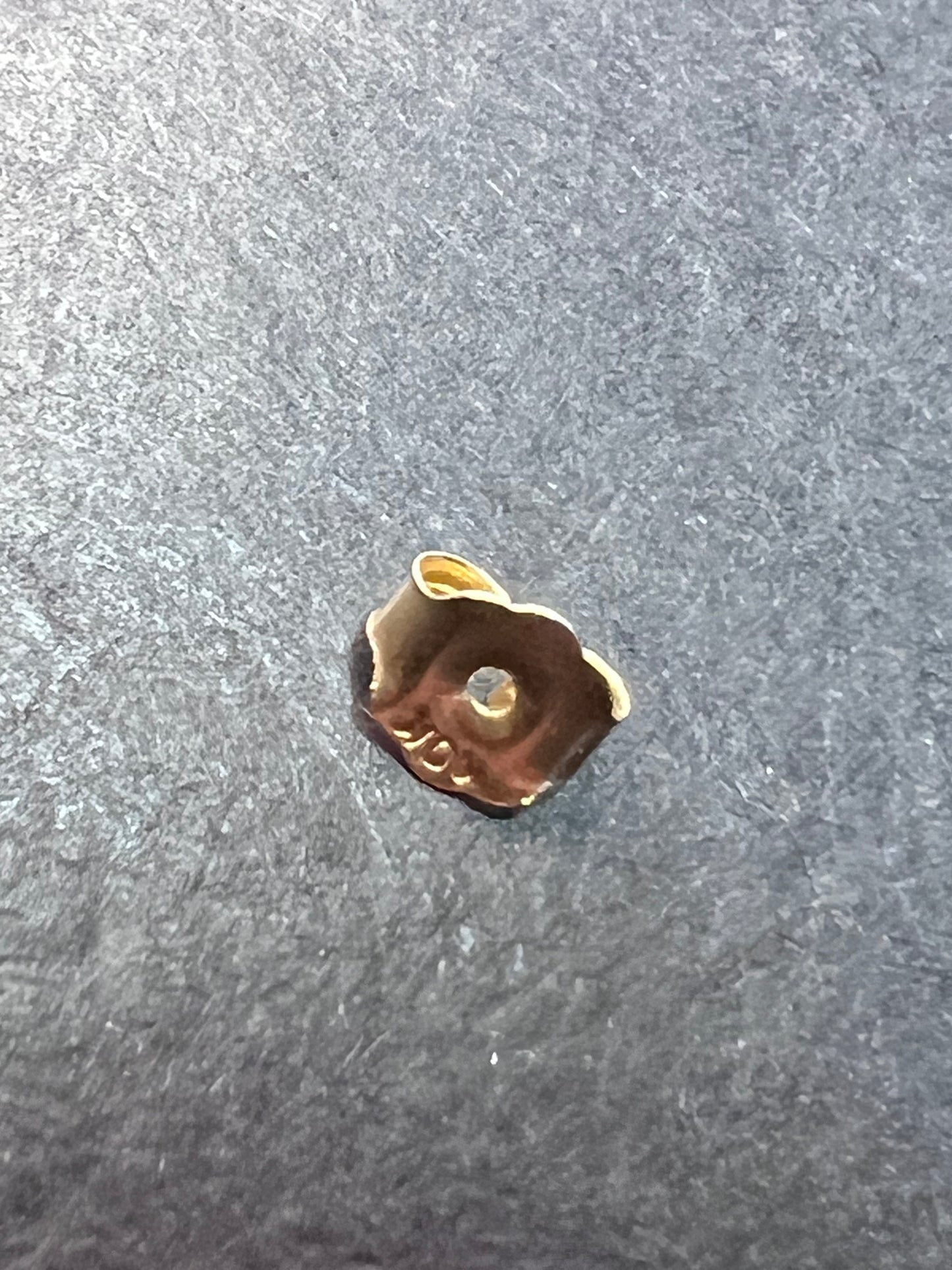 10k yellow gold moissanite stud earrings 4.8mm