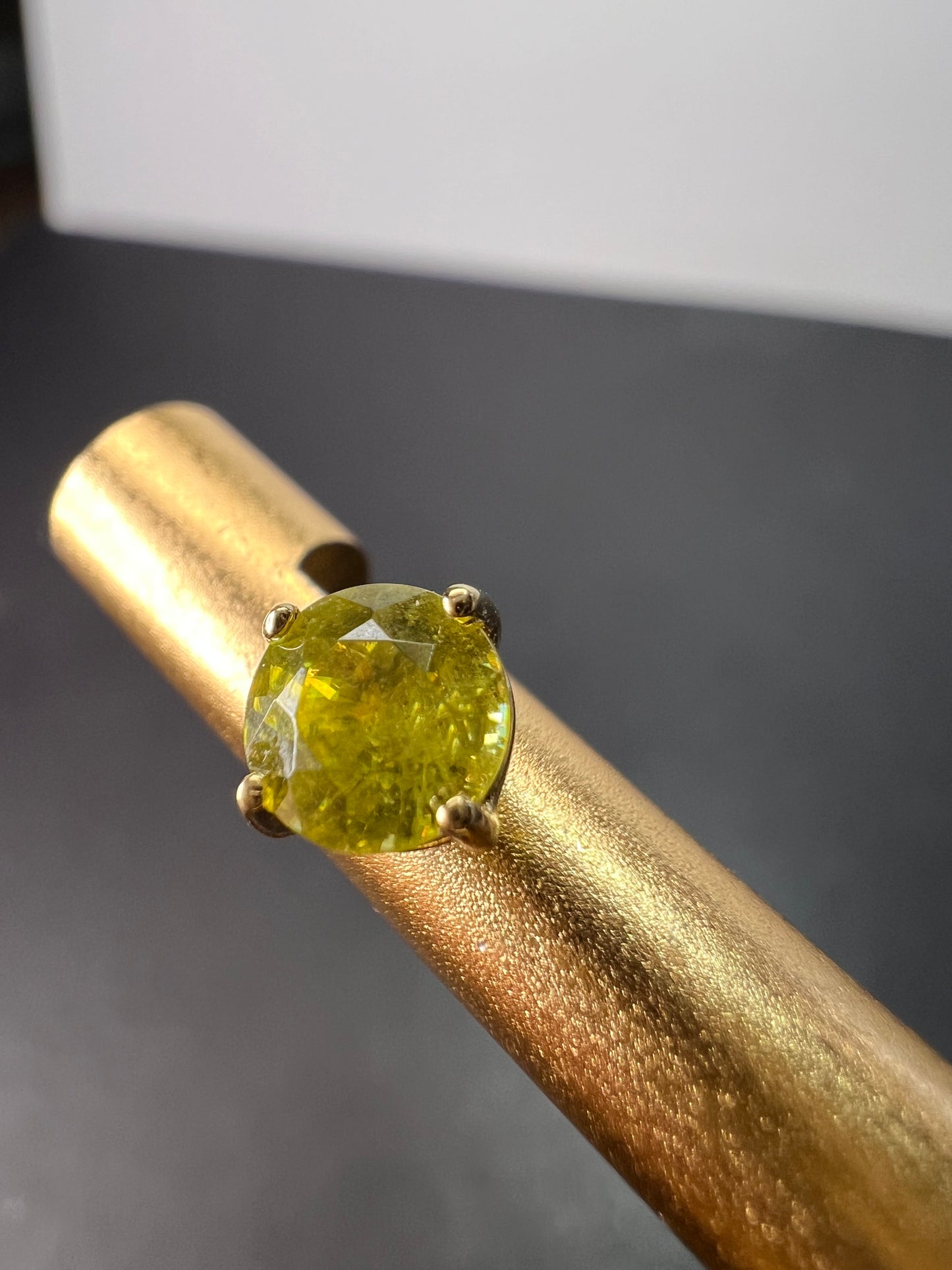 14k yellow gold sava sphene stud earrings