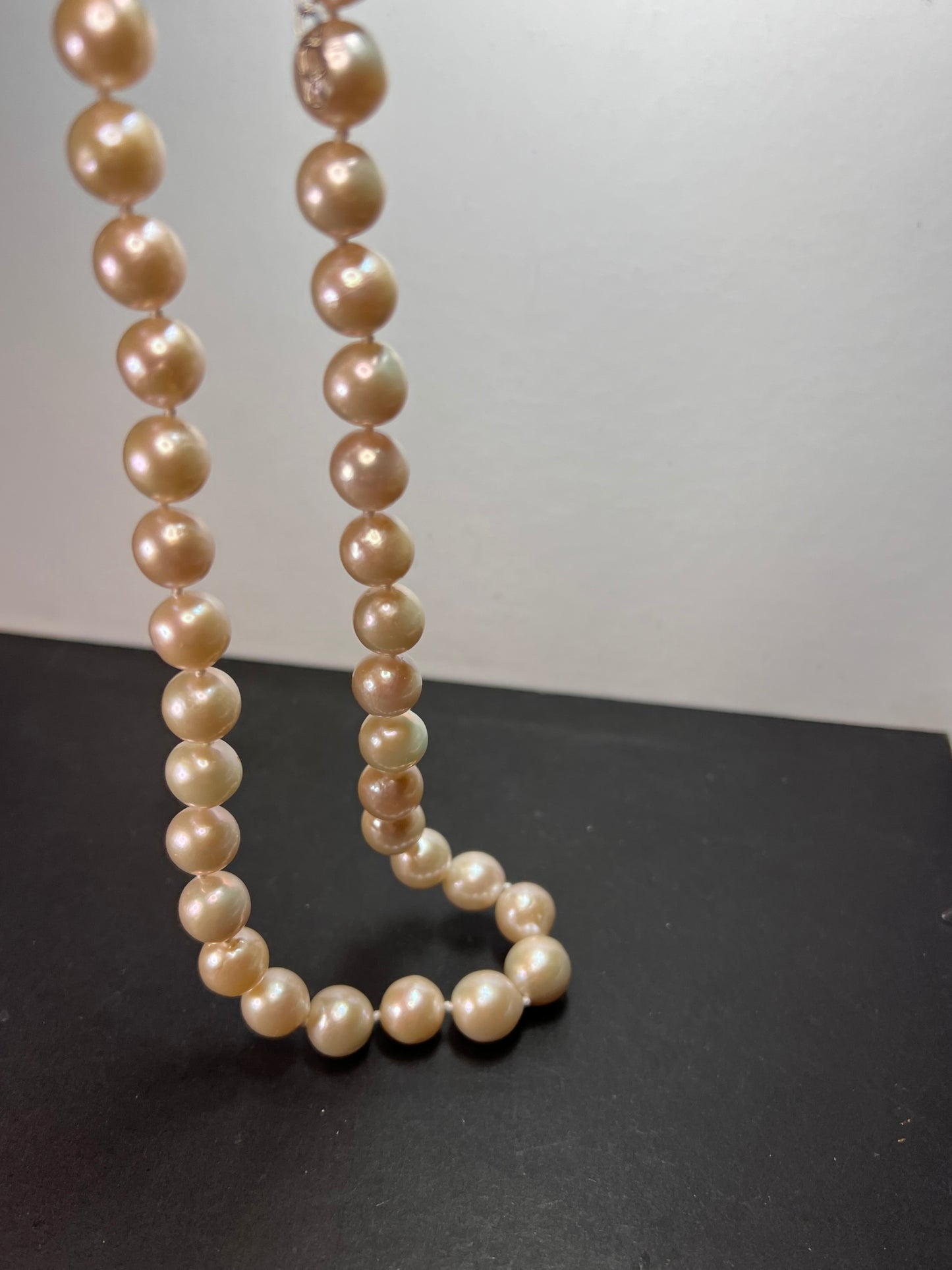 NEW White Cultured Freshwater Pearl Rhodium Over Sterling Silver Necklace 20 inch