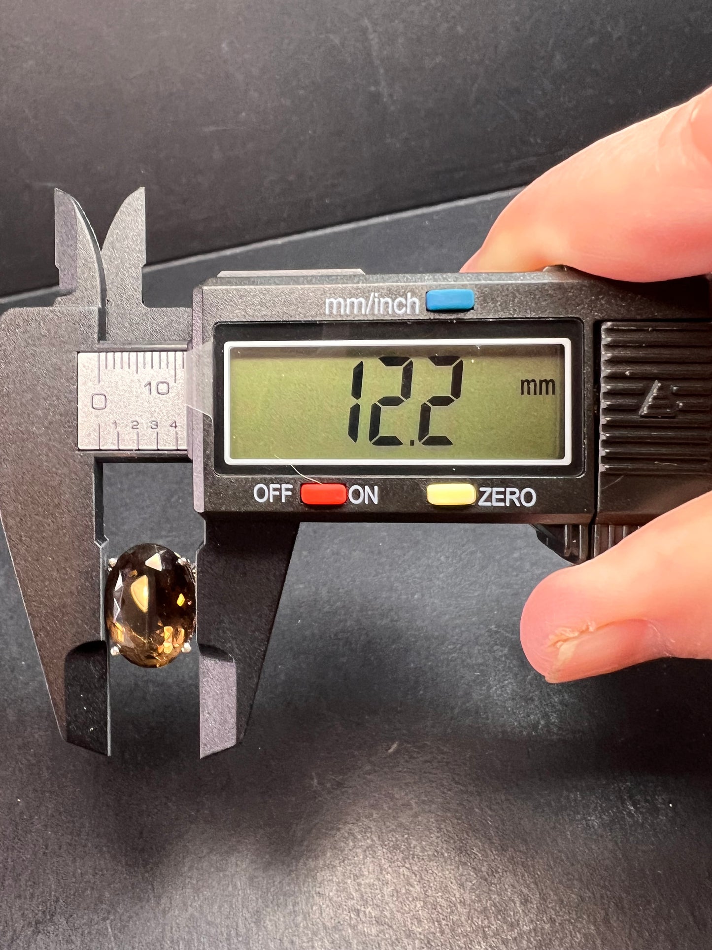 Smoky quartz Sterling silver ring size 8