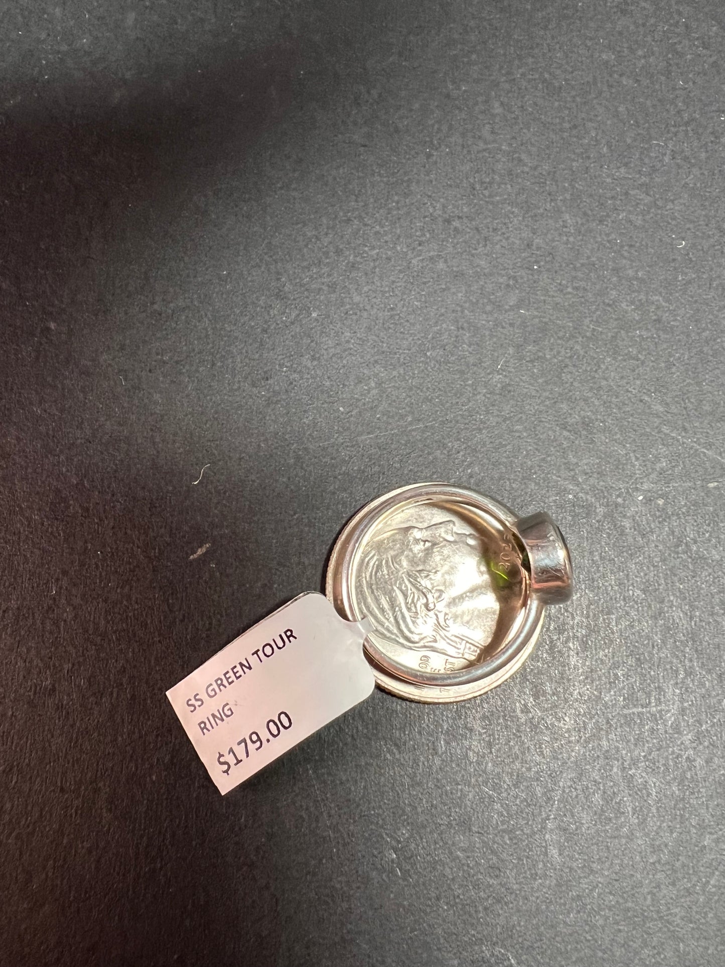 NEW Chrome tourmaline sterling silver ring size 7.5