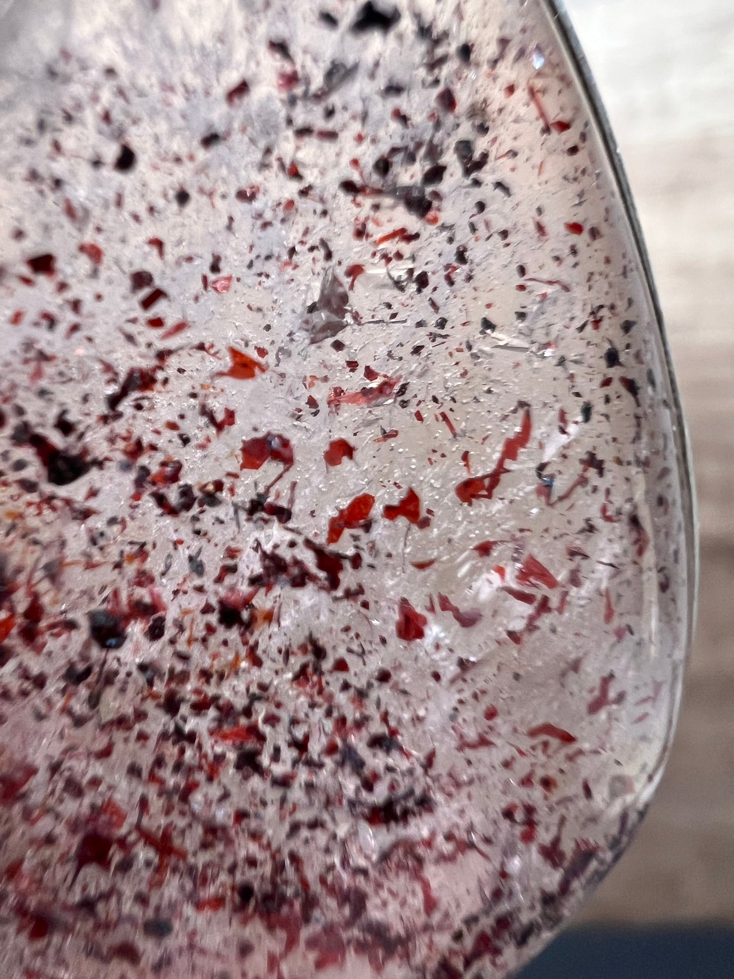 NEW Lepidocrocite super 7 sterling silver teardrop pendant 17.5 grams