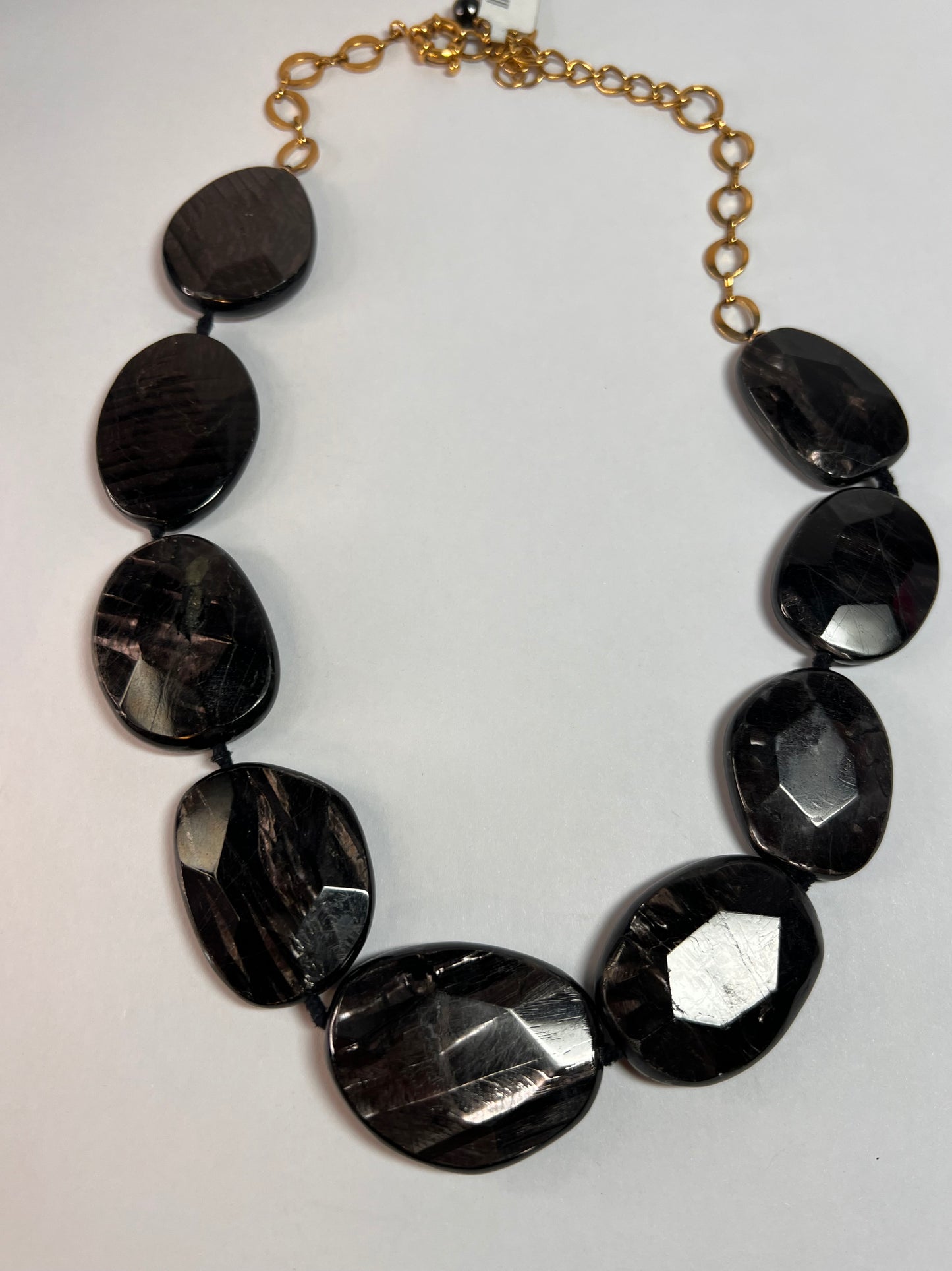 NEW Hypersthene necklace in gold over bronze