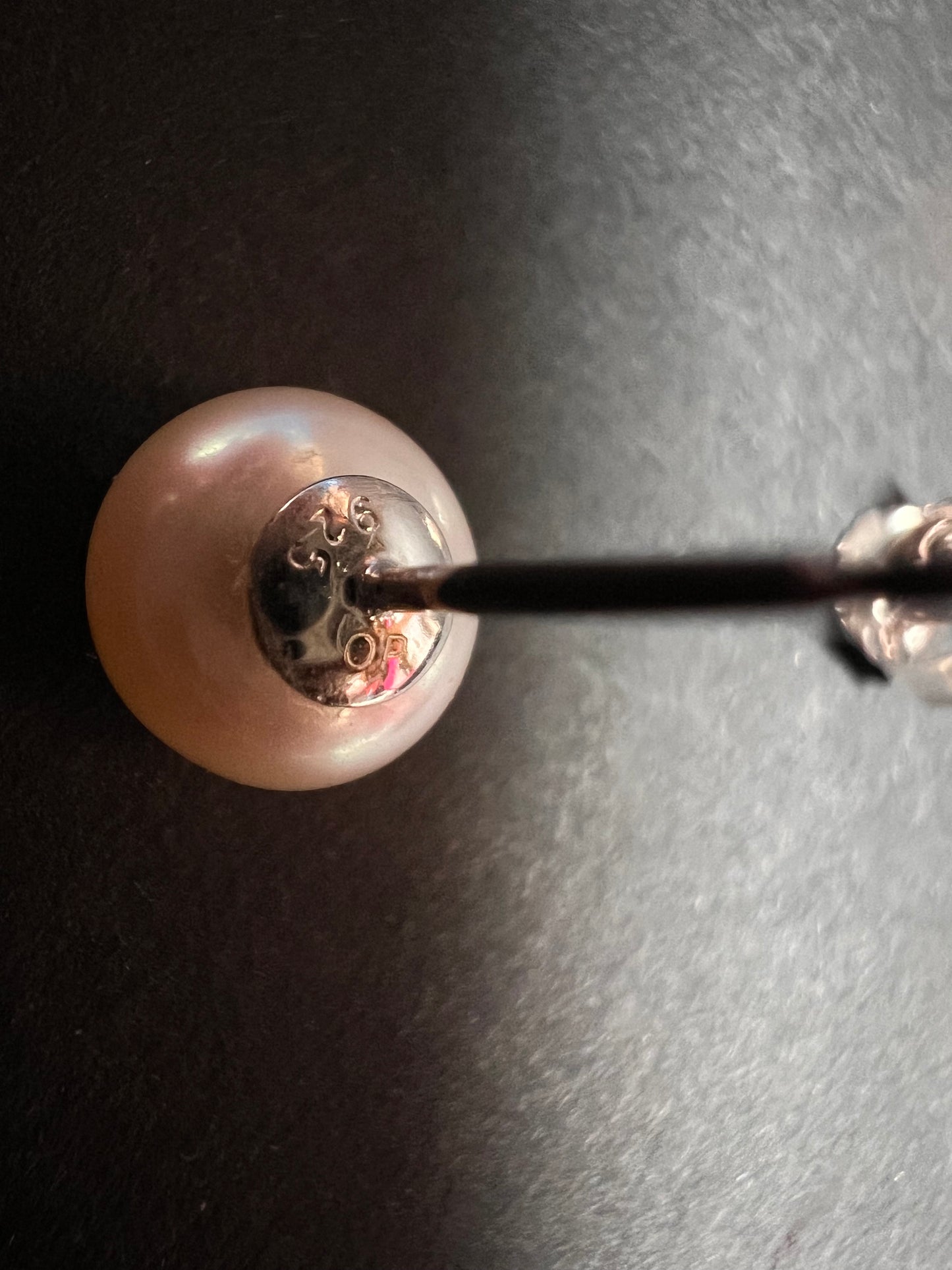 NEW white freshwater pearl stud earrings in sterling silver
