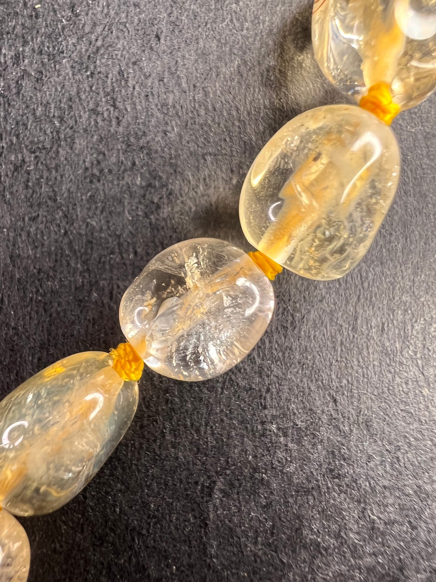 NEW citrine 20 inch necklace with sterling silver clasp