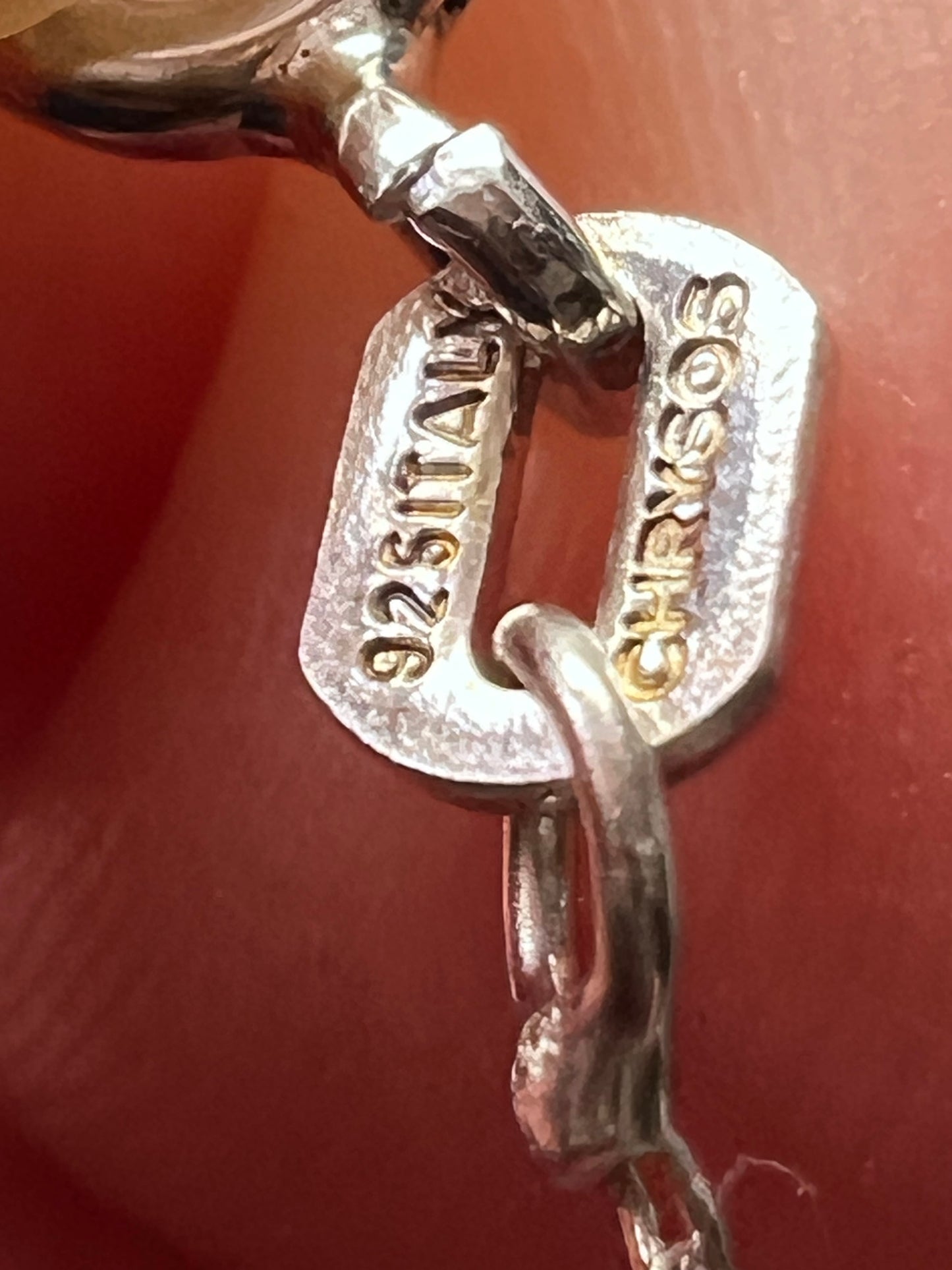 Lemon Quartz Sterling silver pendant and 20 inch chain necklace