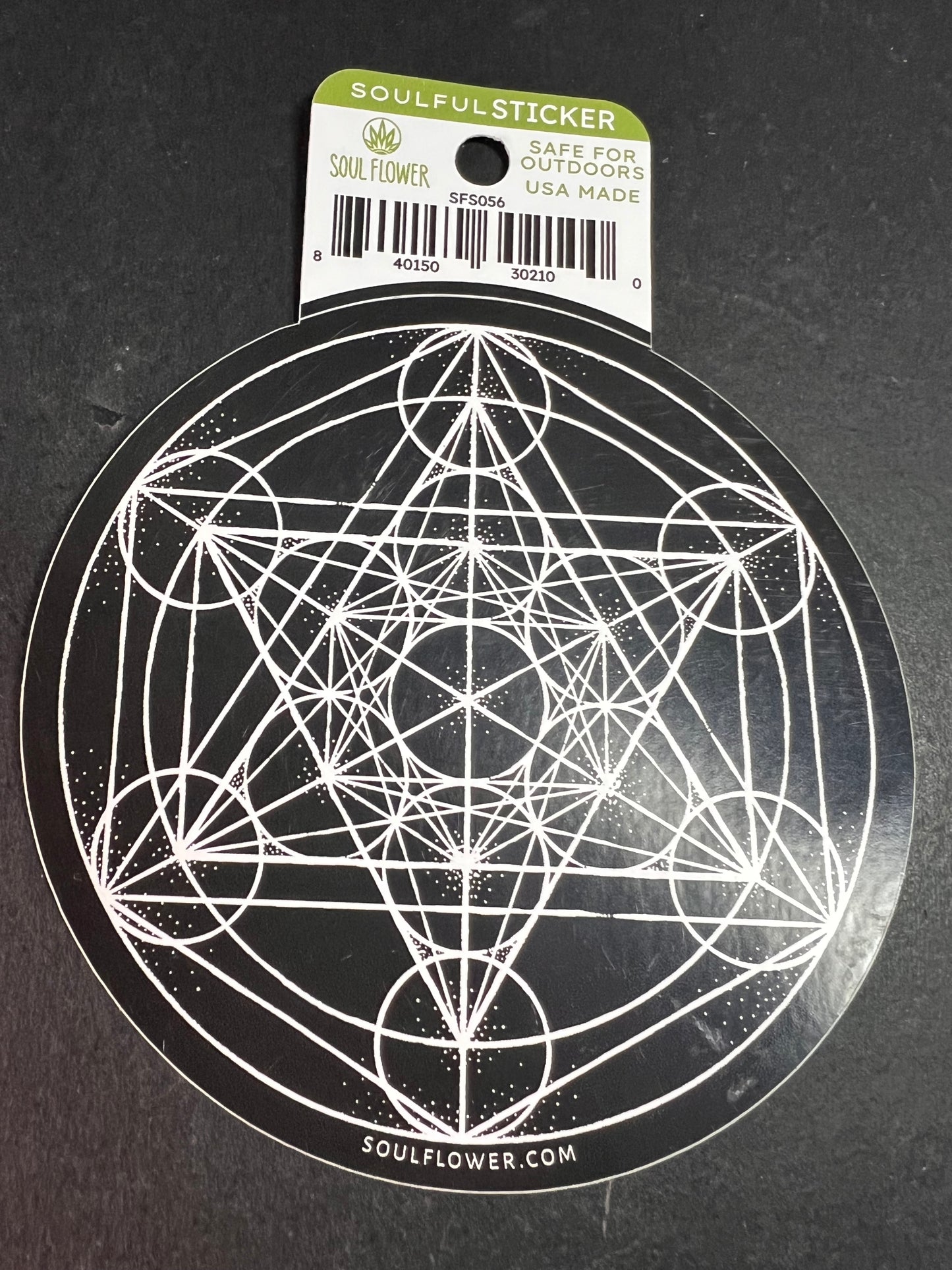 Soul Flower Metatron’s Cube Sacred Geometry Sticker – Outdoor Vinyl