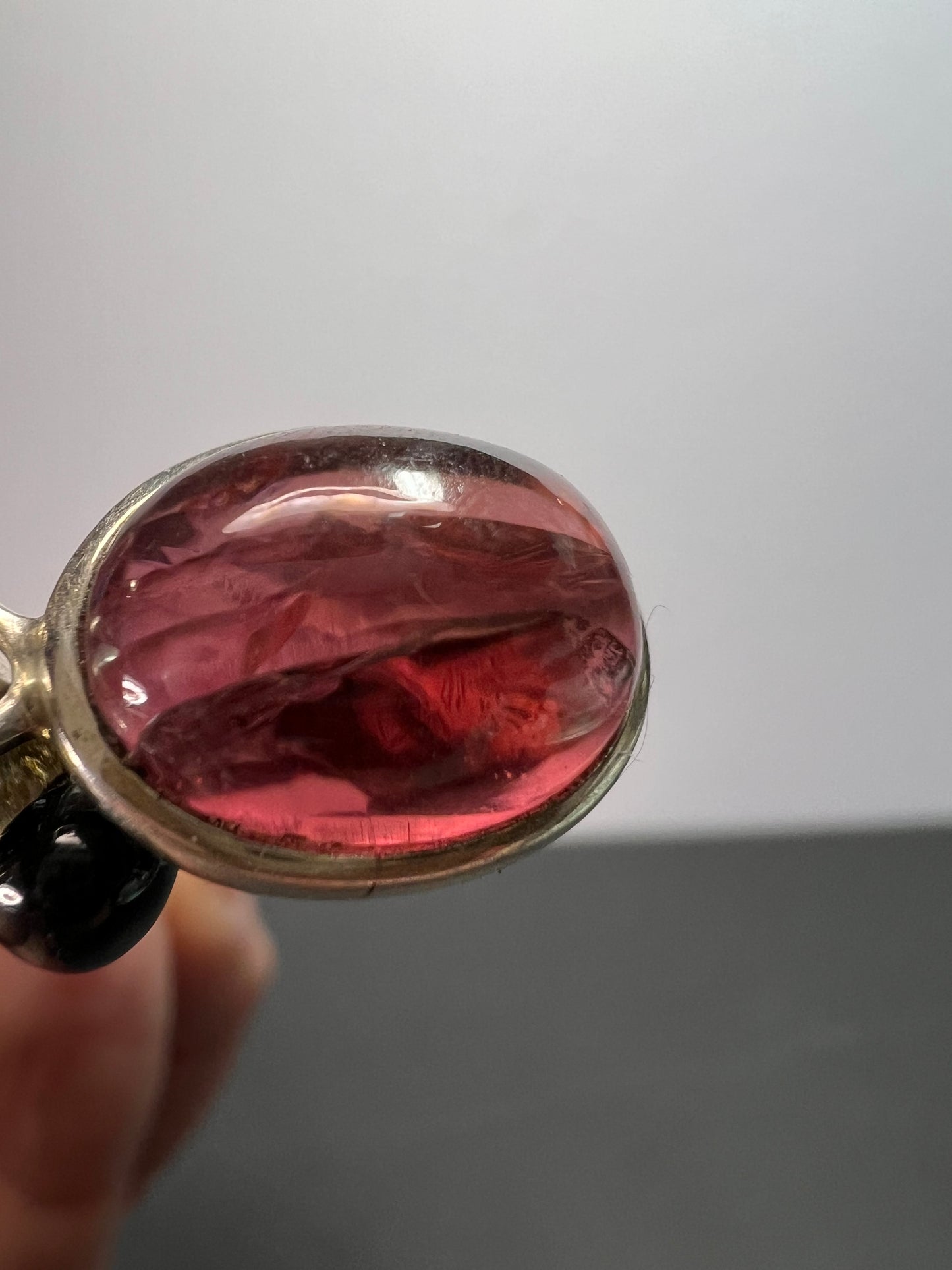 NEW Pink tourmaline Rubellite sterling silver pendant 3.03 grams