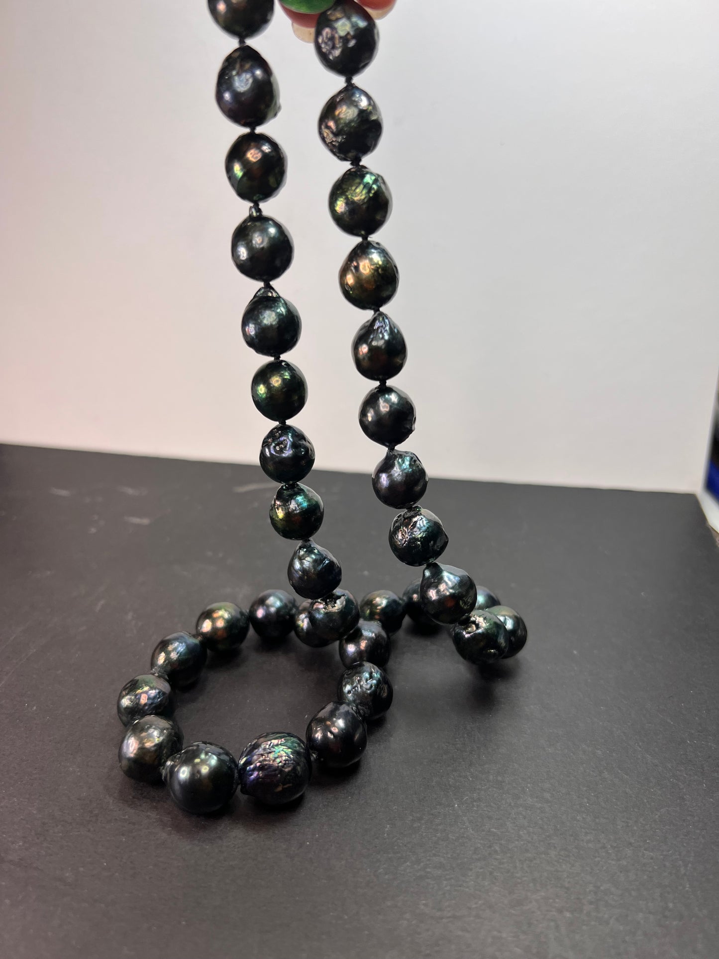 13mm Tahitian peacock baroque pearl 22 inch necklace with sterling silver clasp