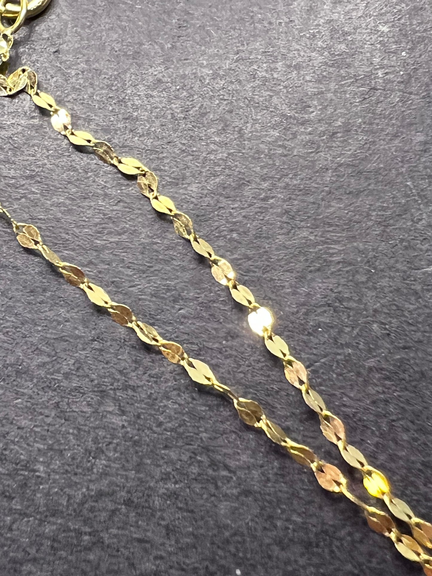 10k gold 18 inch mirror chain