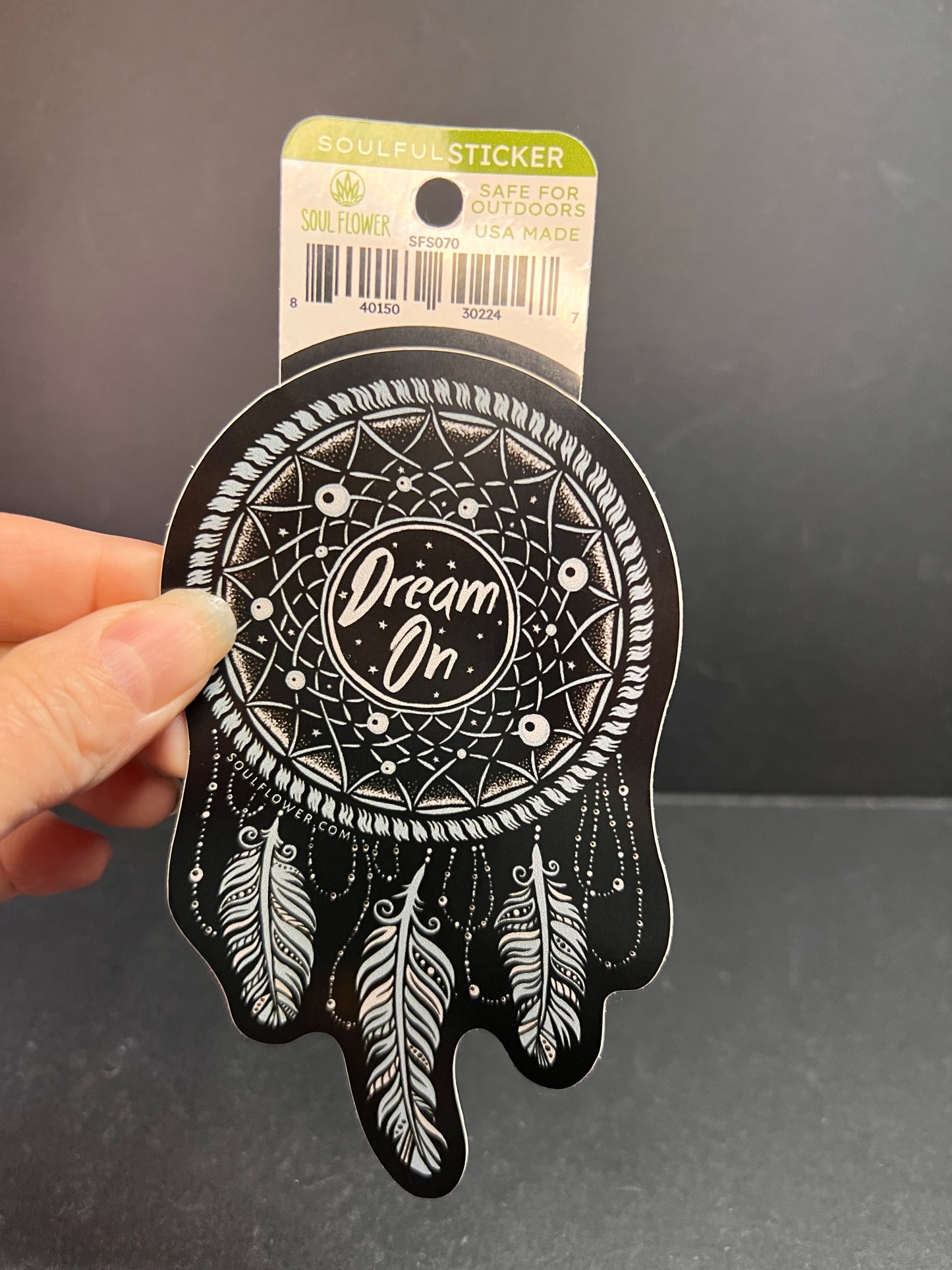 Soul Flower Dream On Mandala Dreamcatcher Sticker – Waterproof Decal