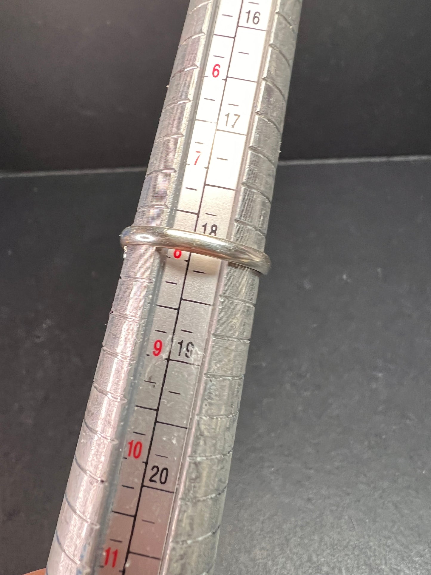 Red garnet marquise gemstone sterling silver ring size 8