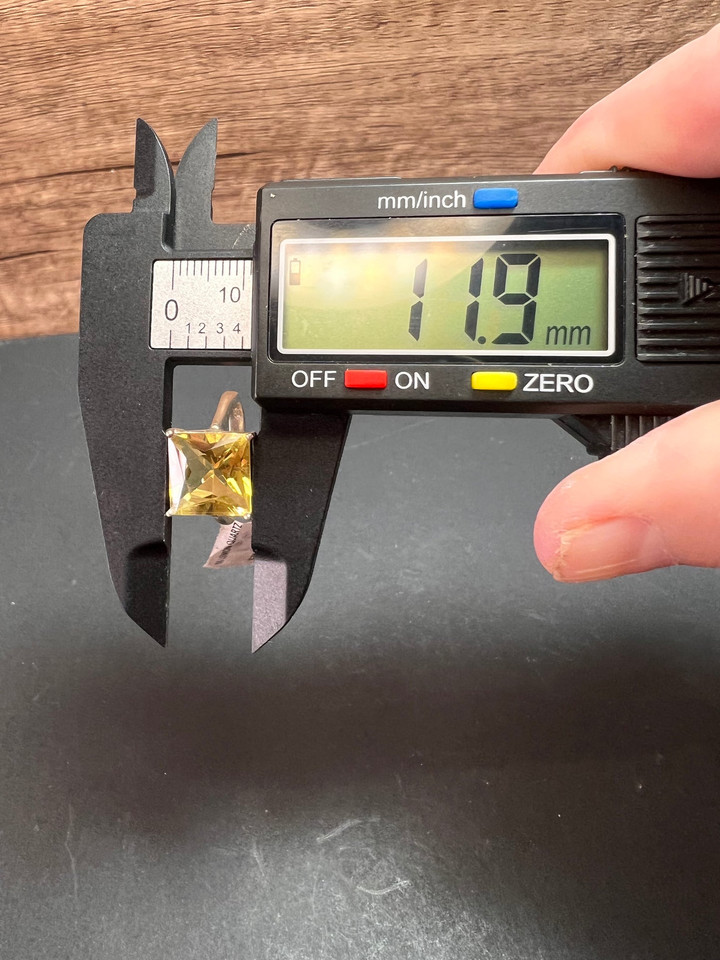 NEW size 7 lemon quartz citrine sterling silver ring 5.05 grams