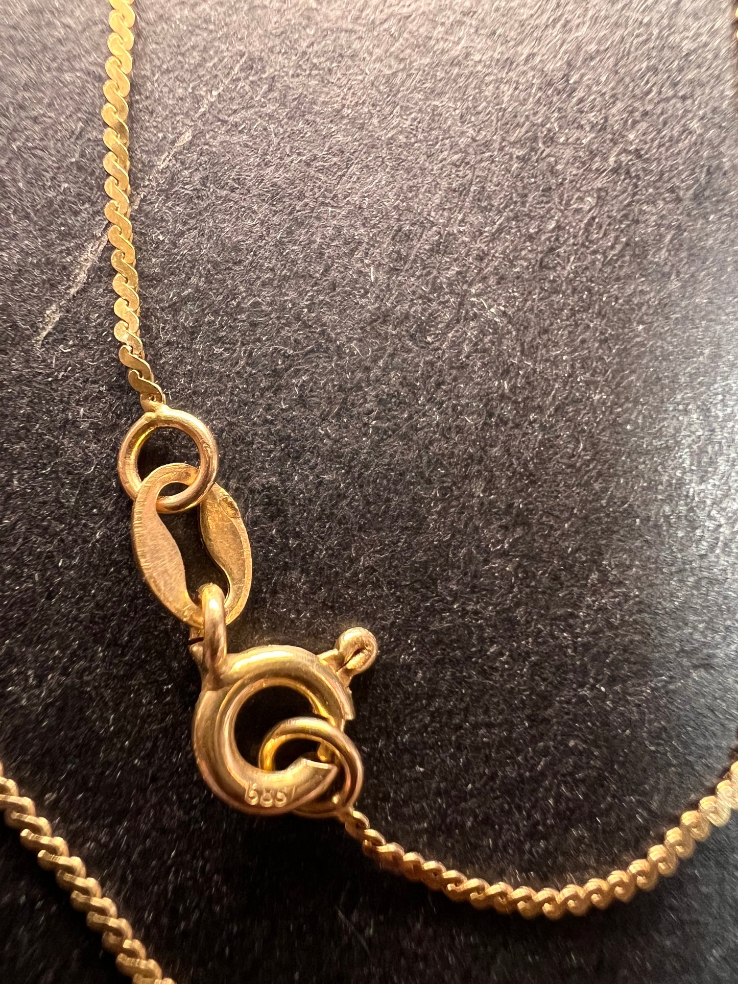 14k yellow gold 16 inch chain