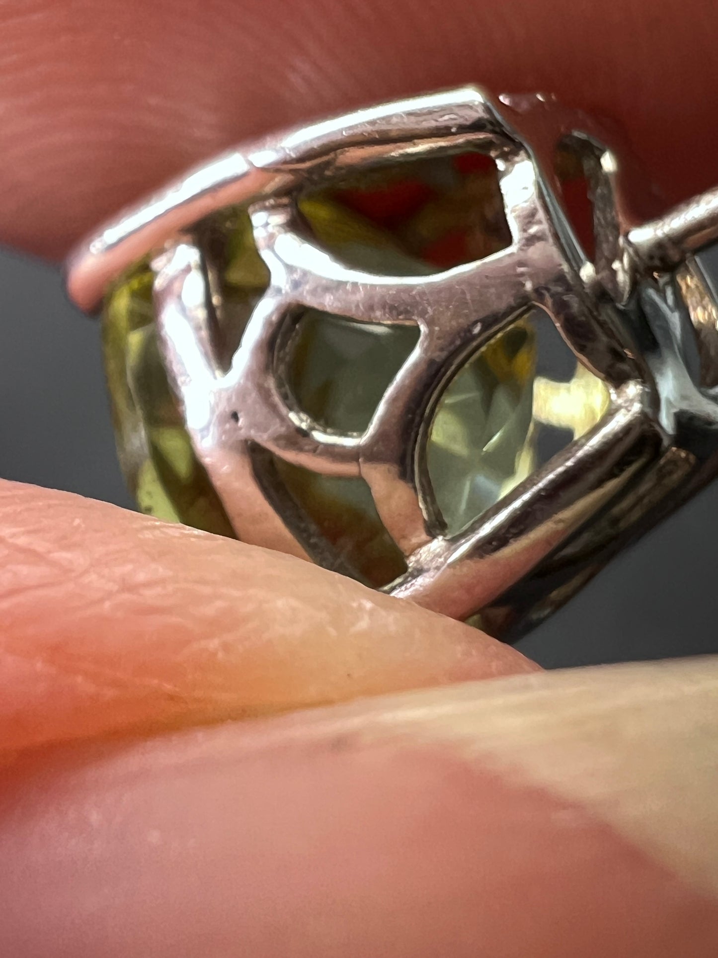 Lemon quartz jumbo stud earrings in sterling silver