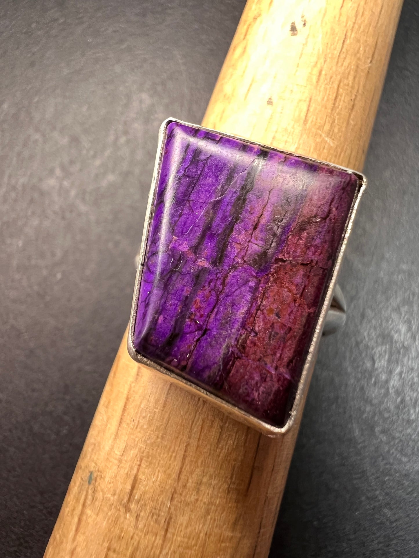 Vintage sugilite sterling silver ring size 5
