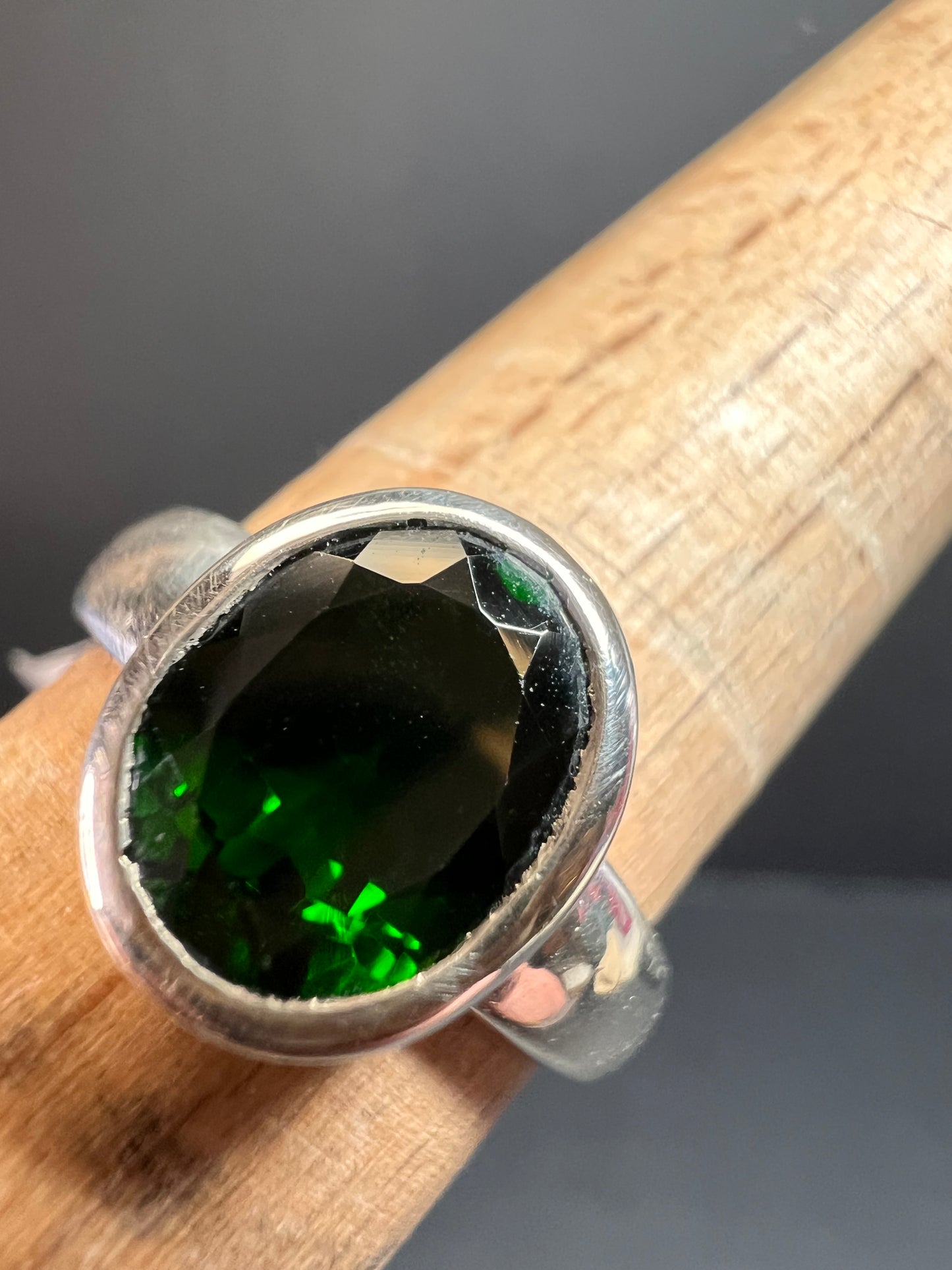NEW Chrome tourmaline sterling silver ring size 7.5
