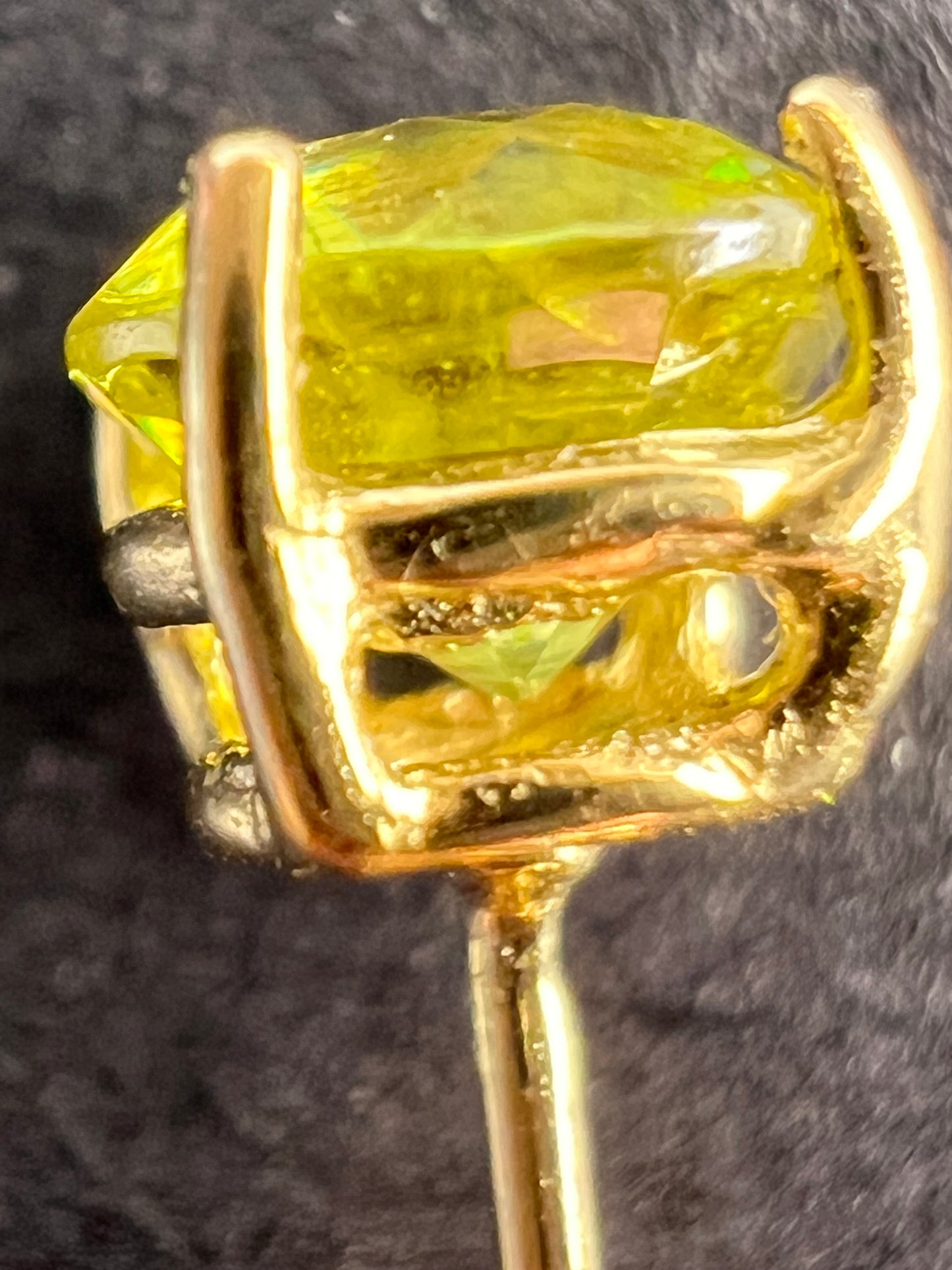 14k yellow gold sava sphene stud earrings