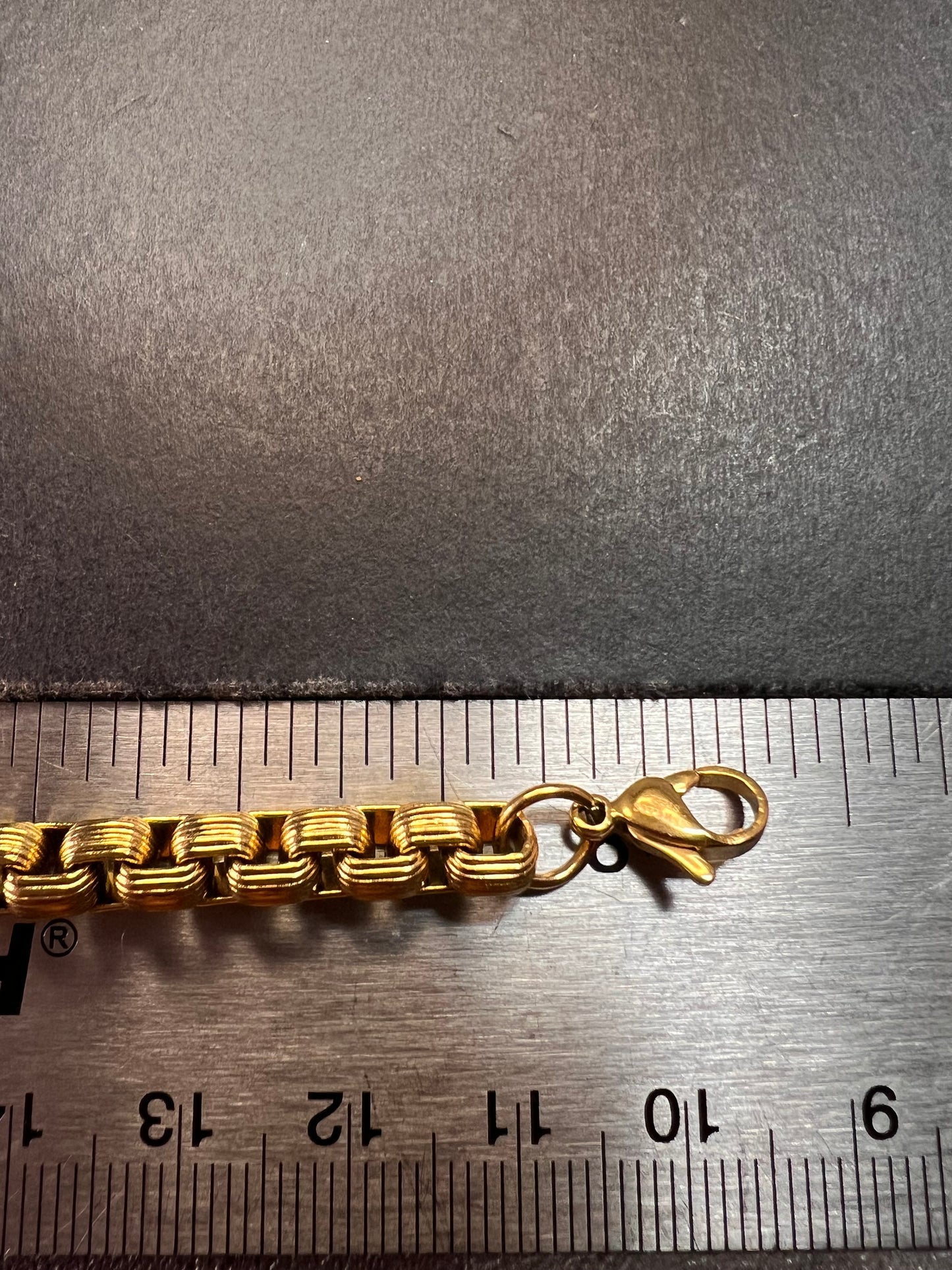 Gold plated stainless steel woven link bracelet