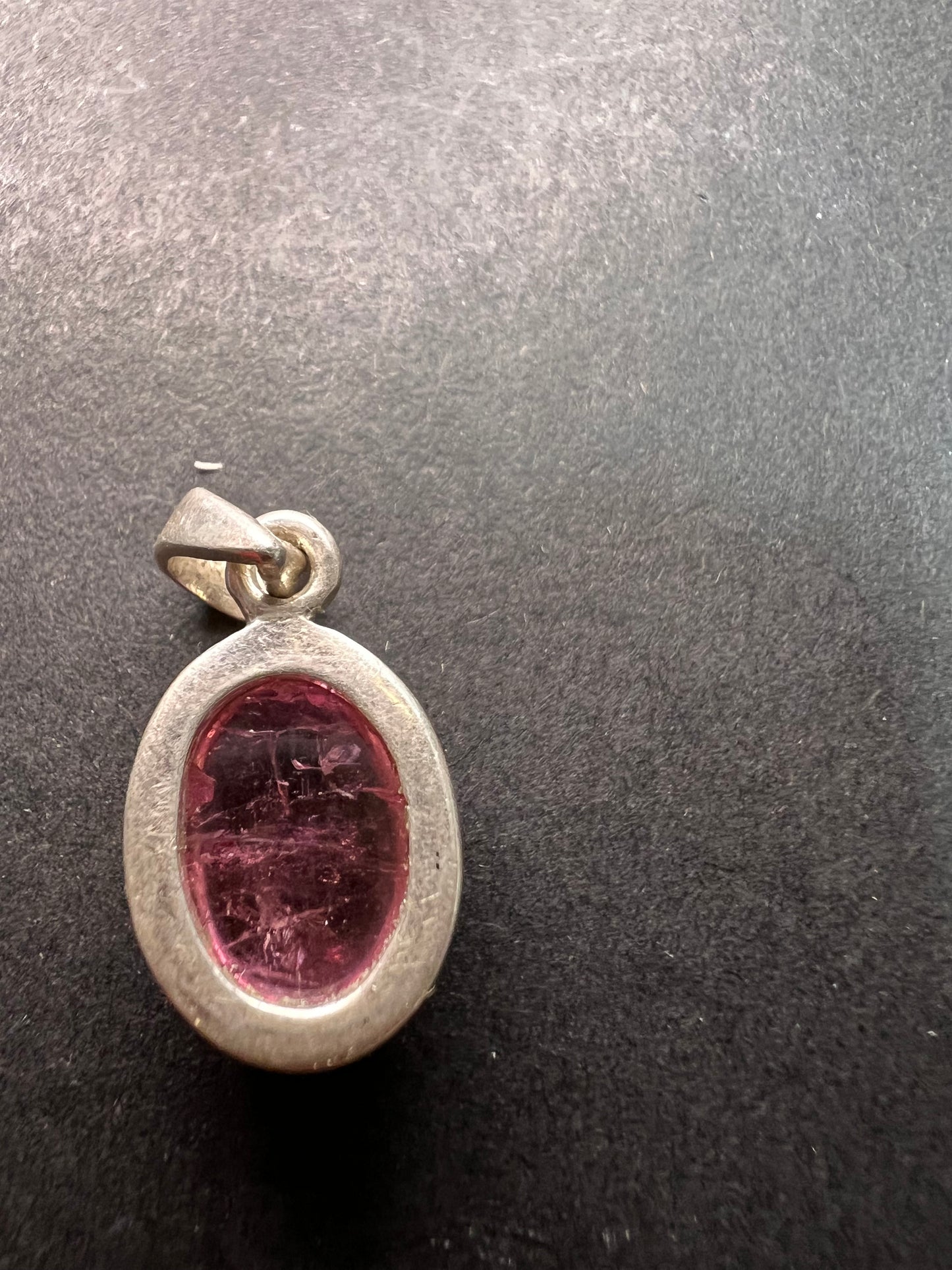 NEW Pink Rubellite tourmaline sterling silver pendant 1.87 grams