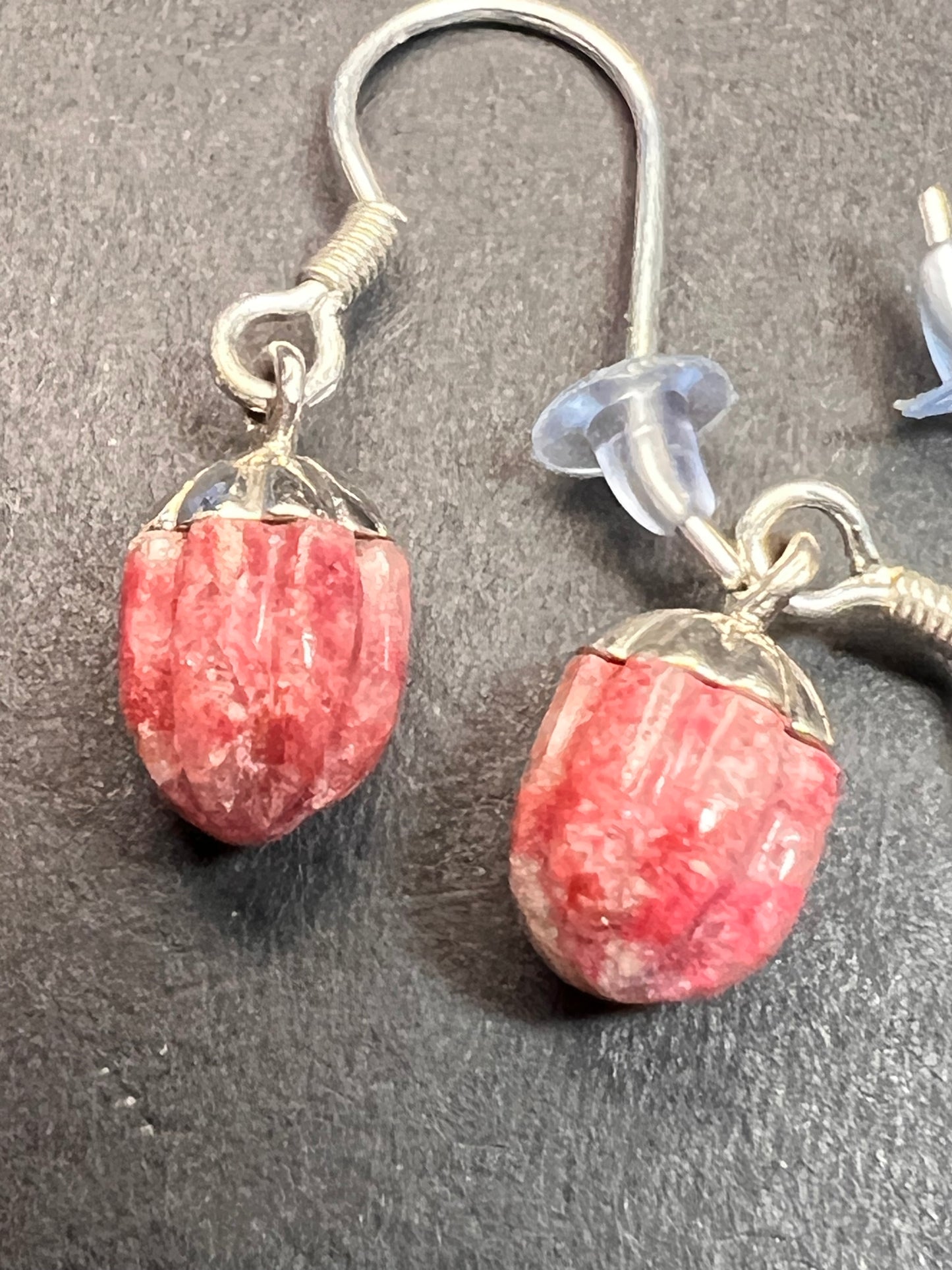 NEW Norwegian thulite sterling silver earrings
