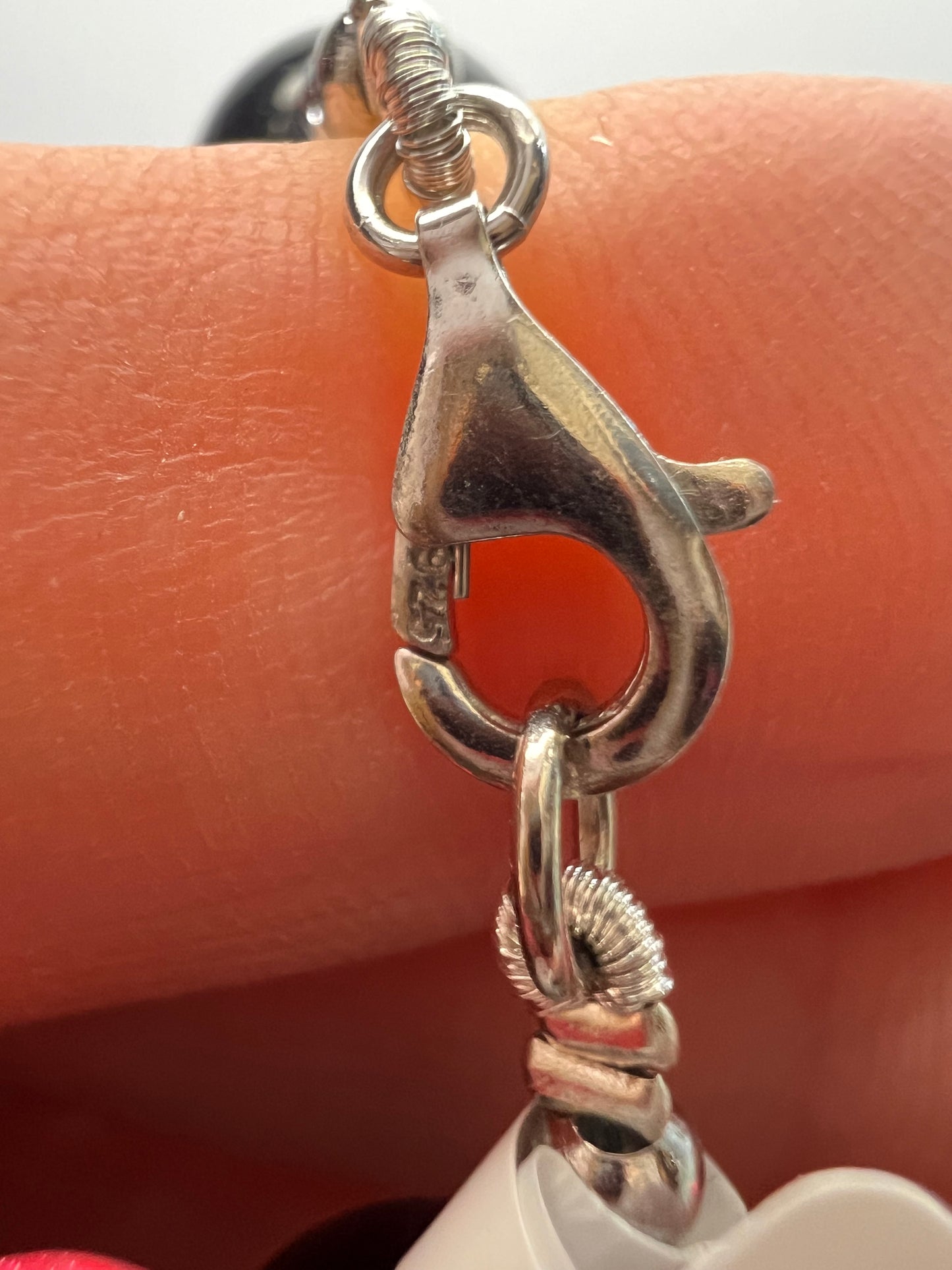 NEW Black Onyx necklace with sterling silver clasp