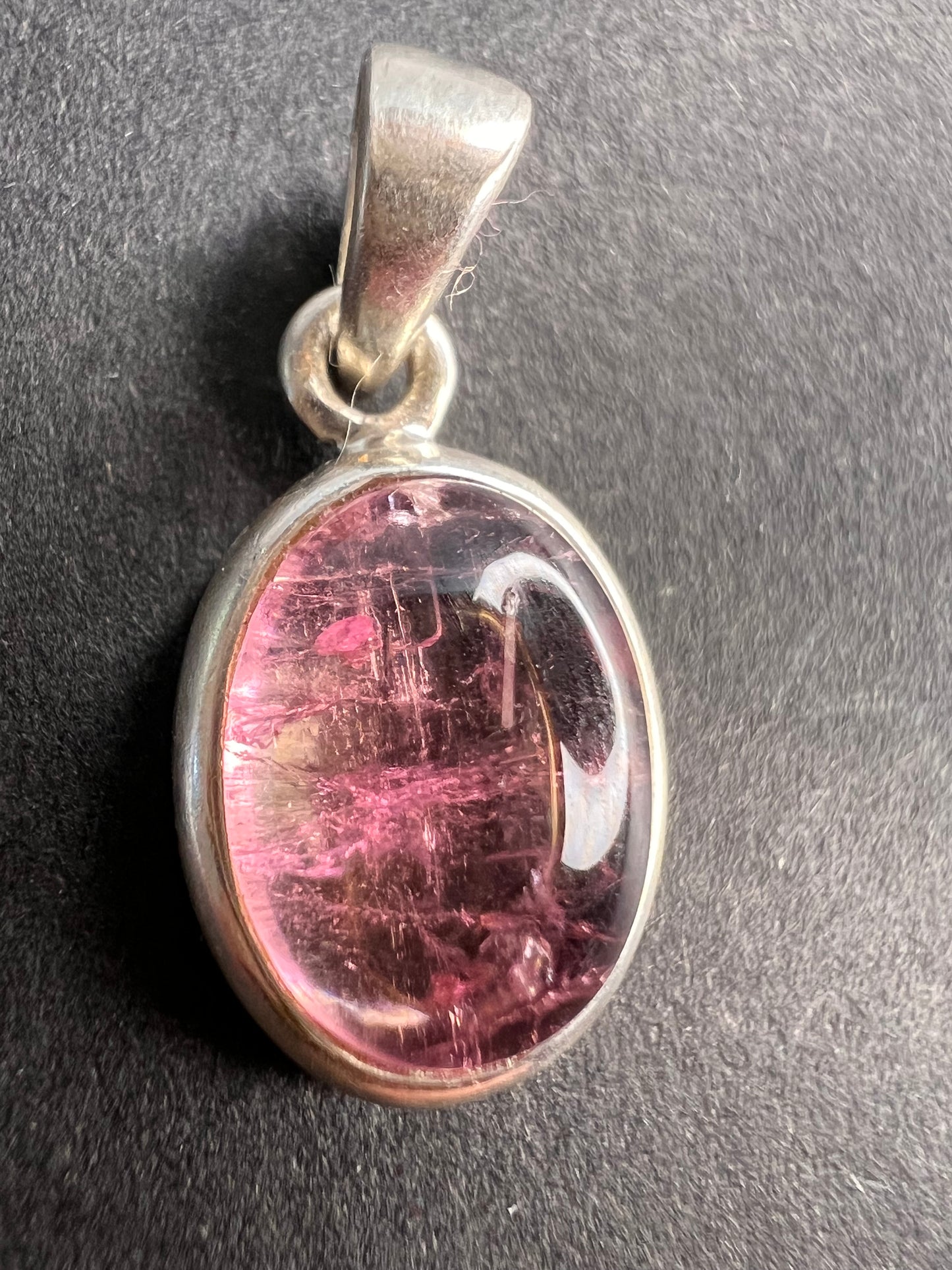 NEW Pink Rubellite tourmaline sterling silver pendant 1.87 grams