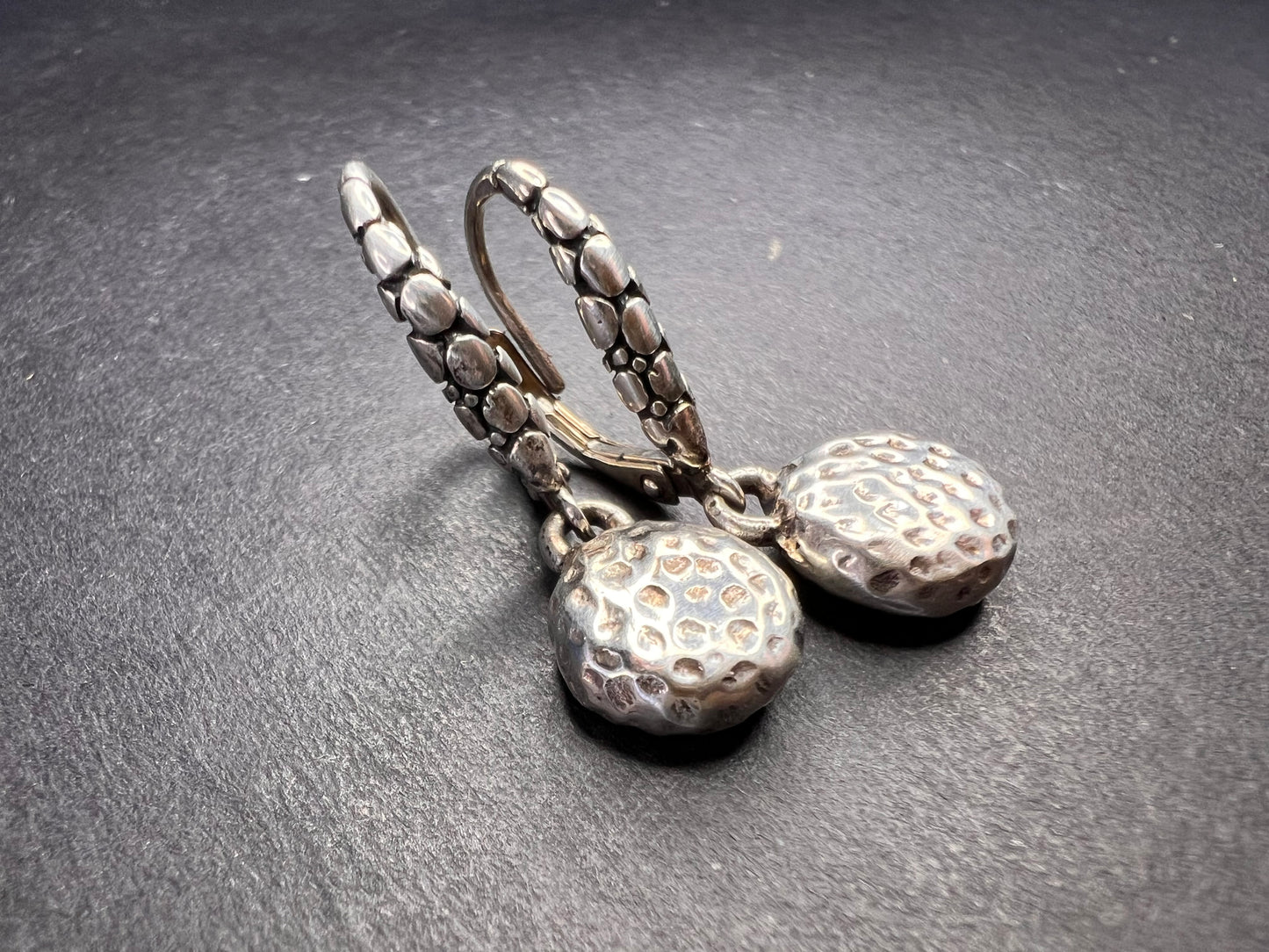 SARDA sterling silver drop disc earrings