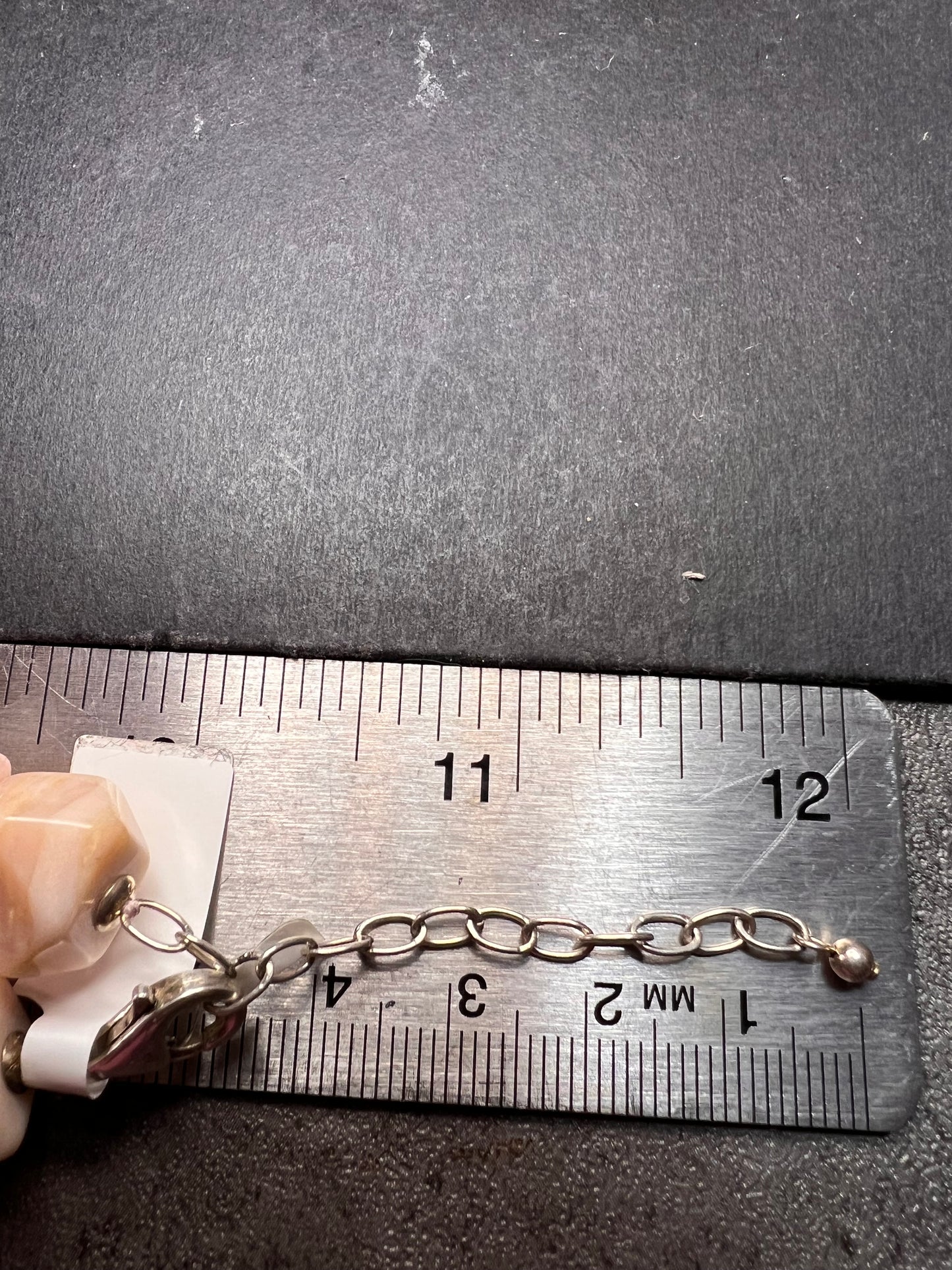 NEW pink opal and rose quartz Sterling silver necklace