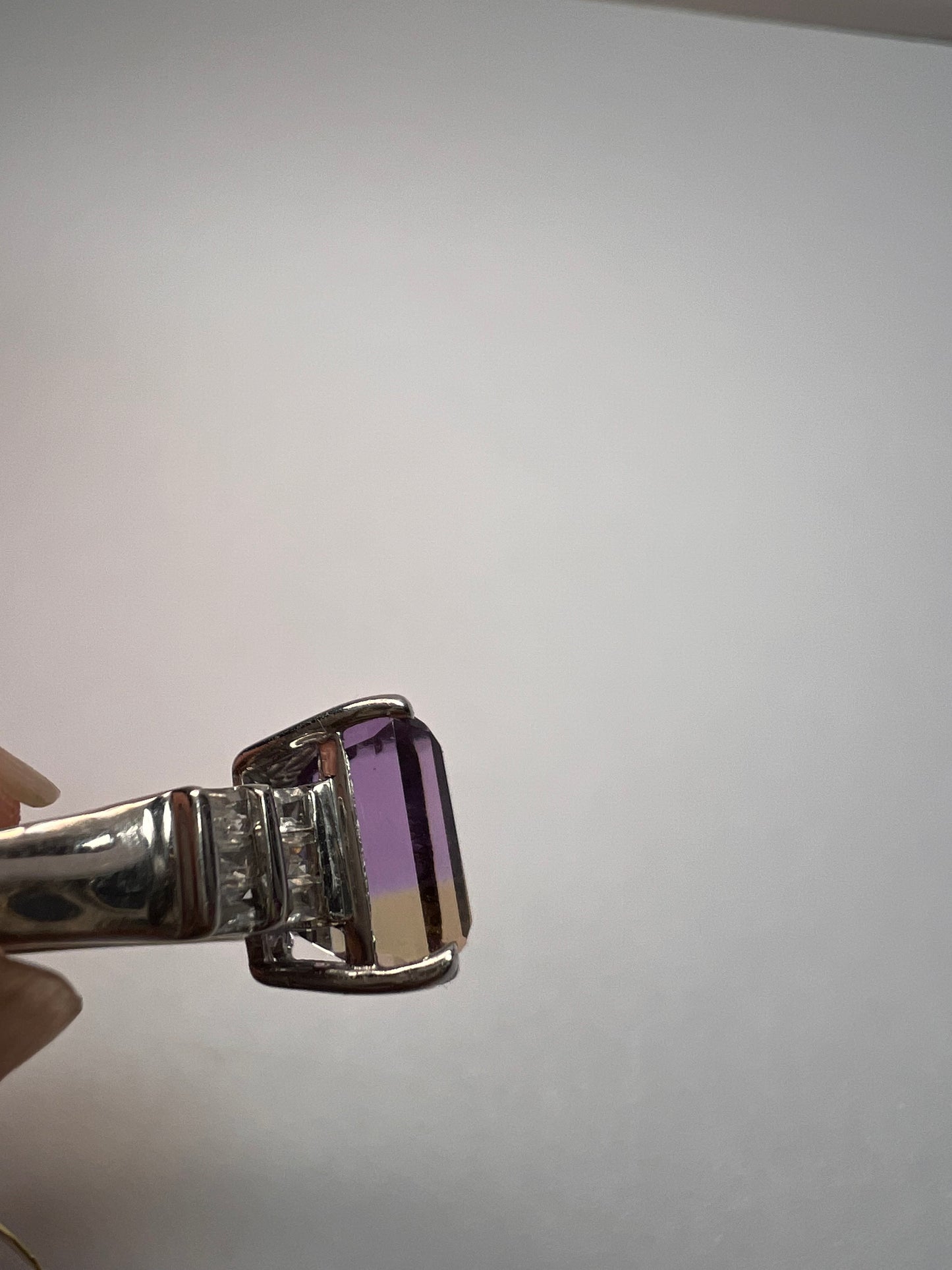 NEW ametrine and topaz sterling silver ring size 11