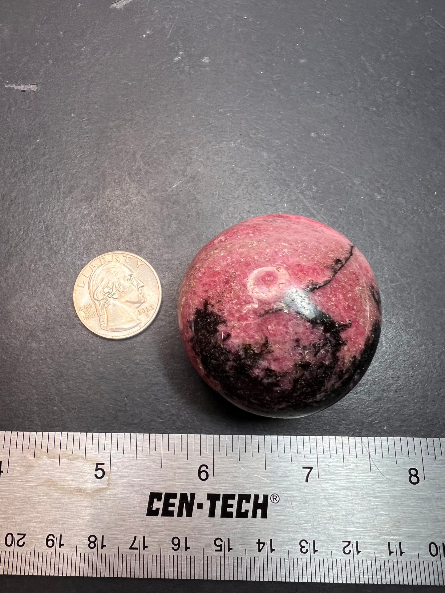 Rhodonite palm stone