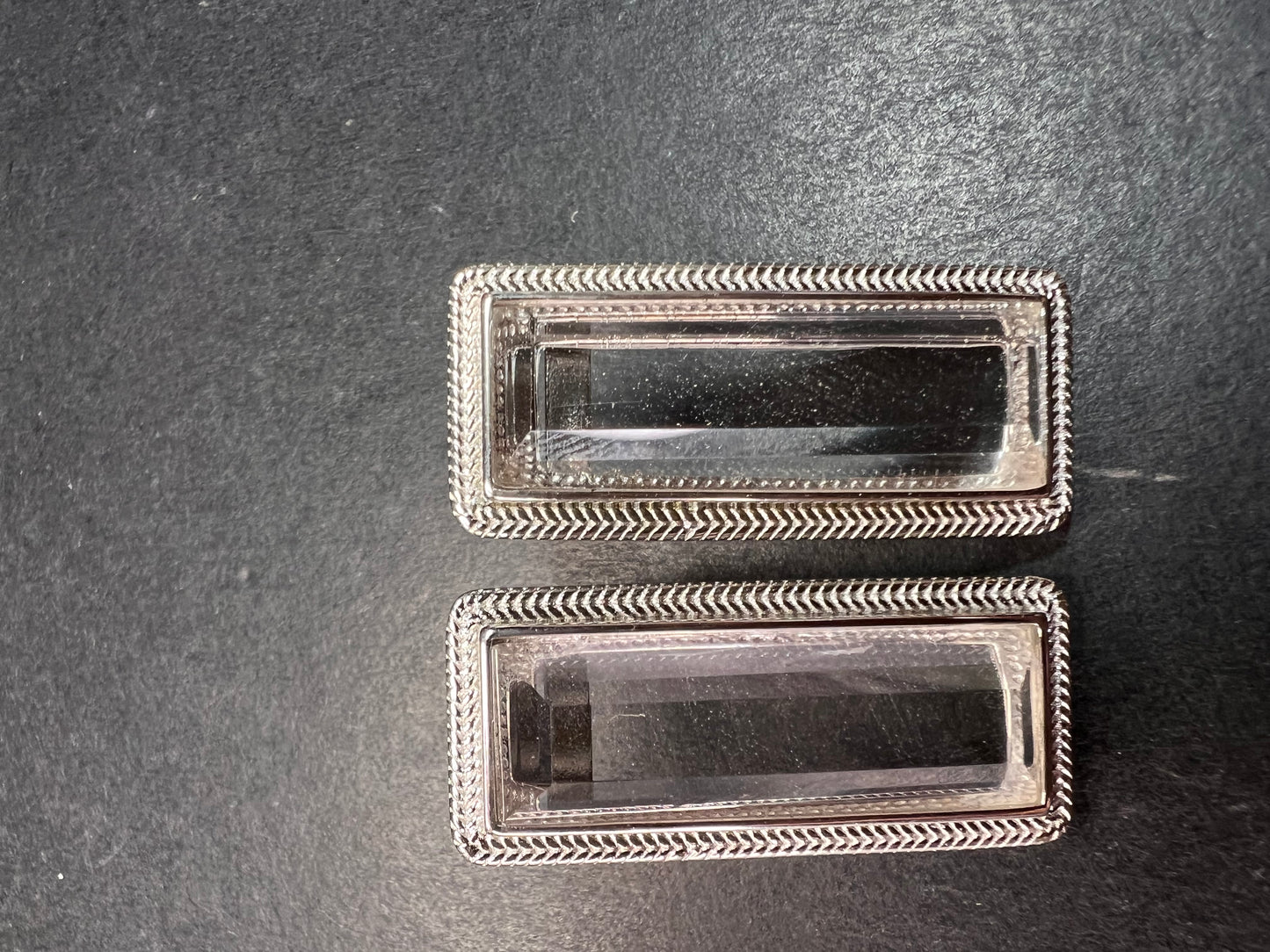 NEW clear quartz gemstone sterling silver earrings