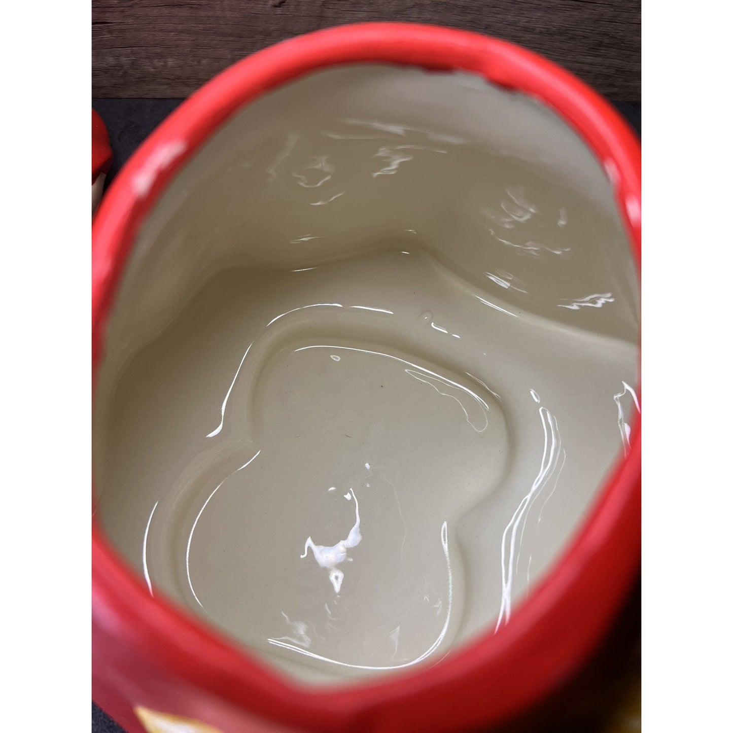 1970 Vtg Little Red Riding Hood Cookie Jar Hand Painted Ceramic Grannycore