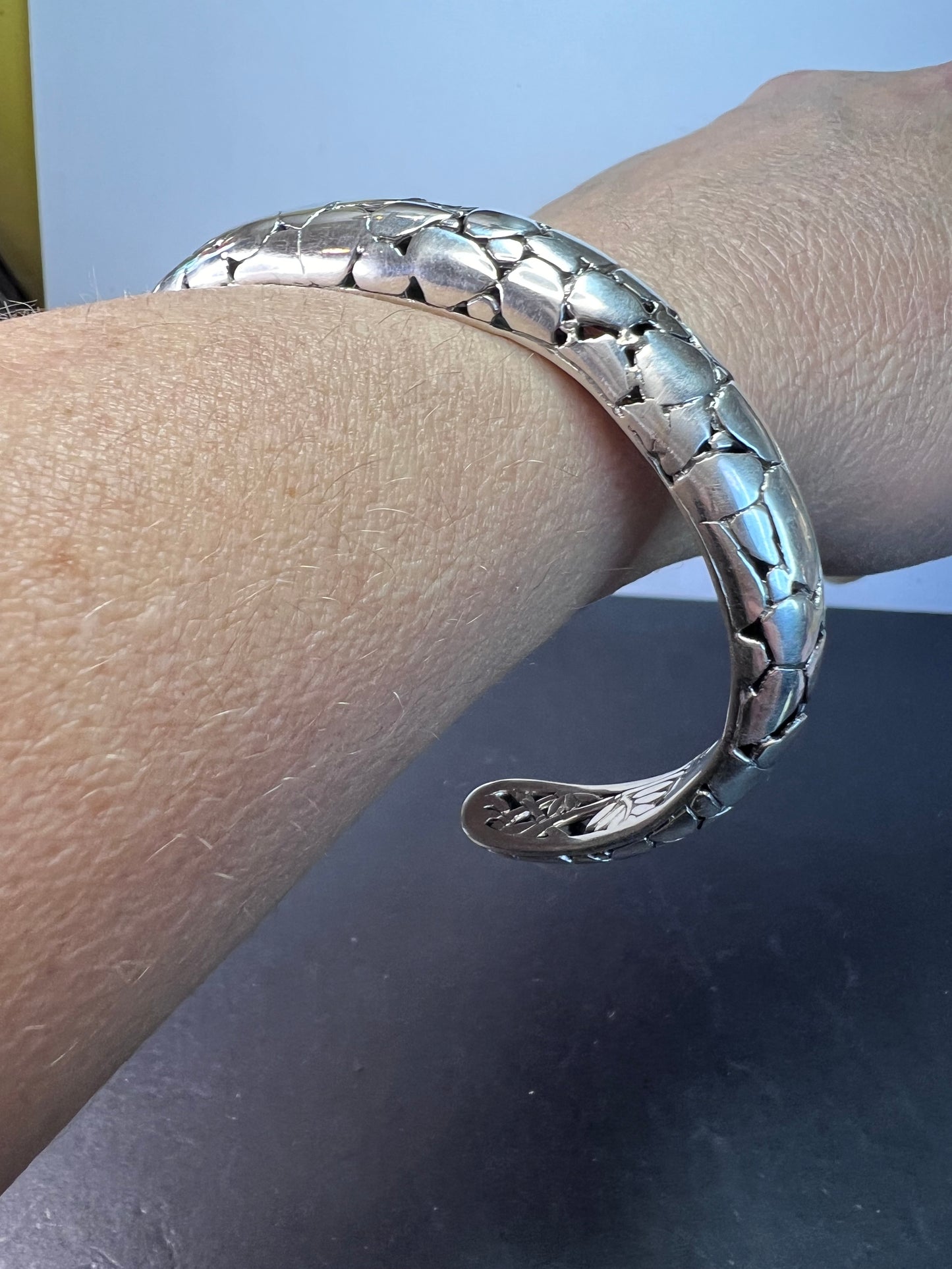 New Bali silver cuff bracelet