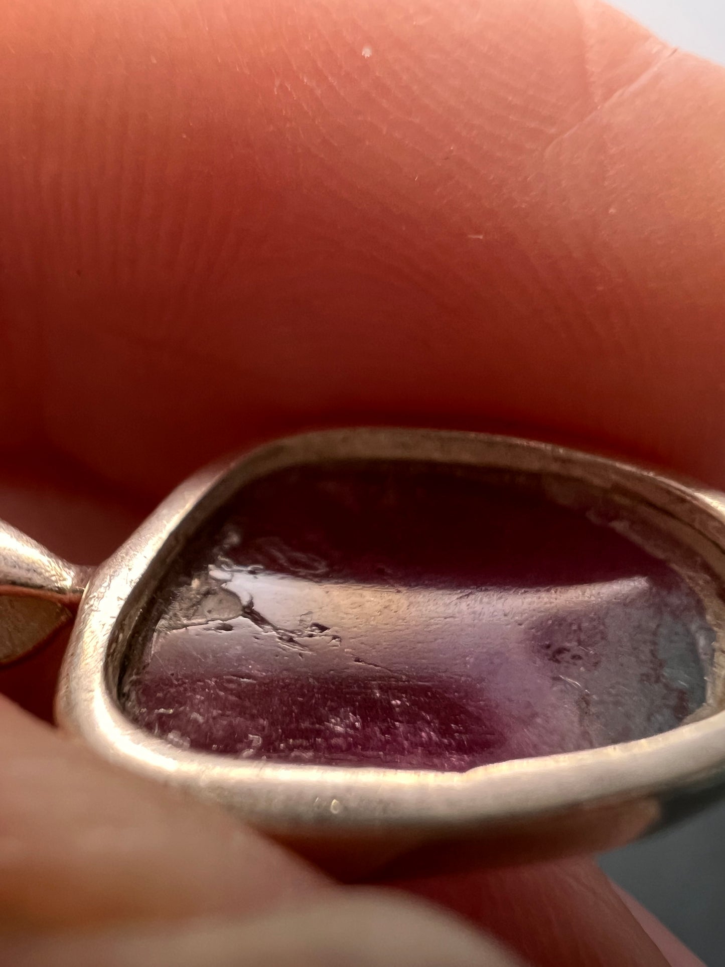 NEW Pink and white tourmaline sterling silver pendant 1.68 grams