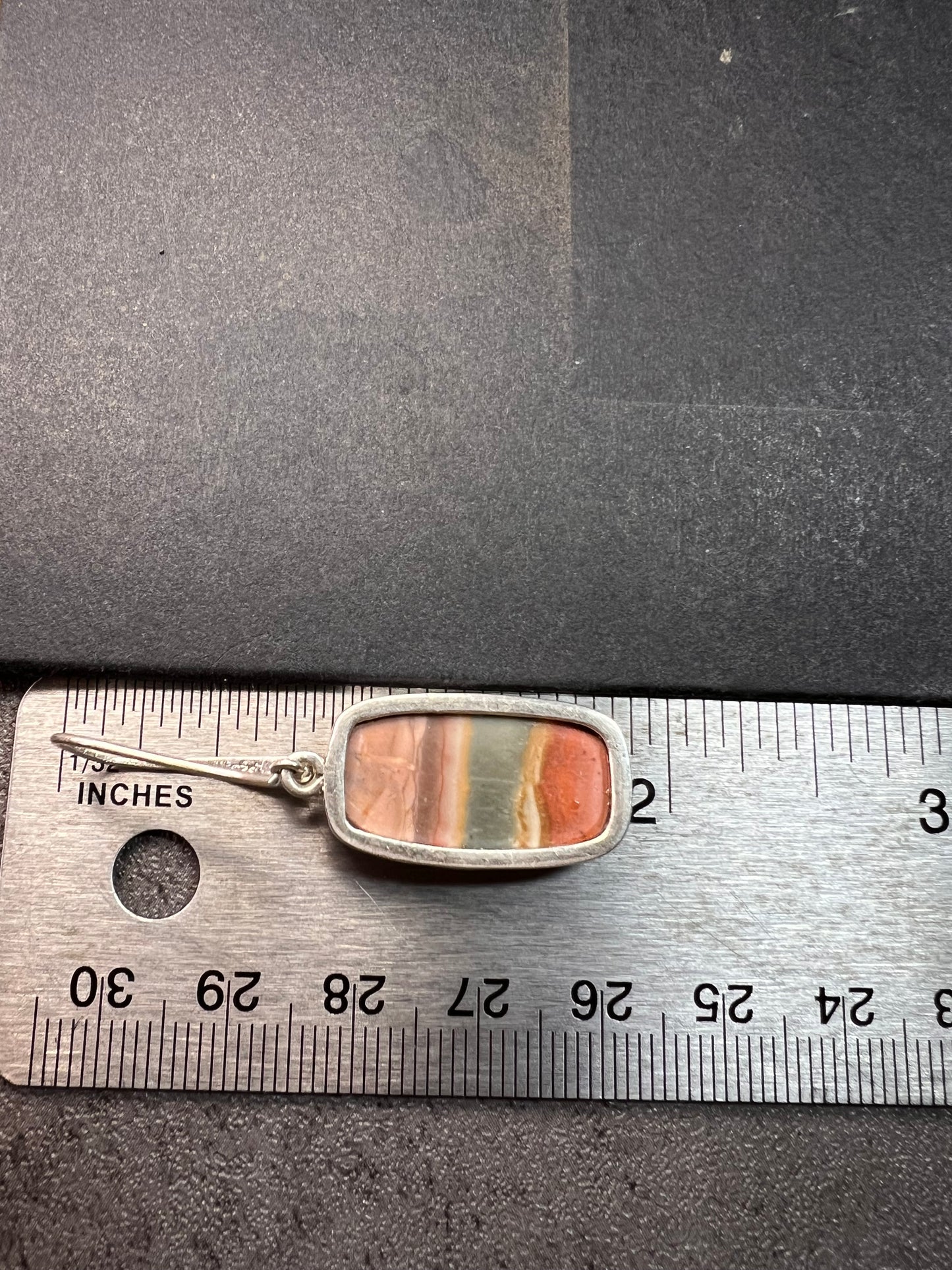NEW polychrome Jasper sterling silver earrings 9.39 grams