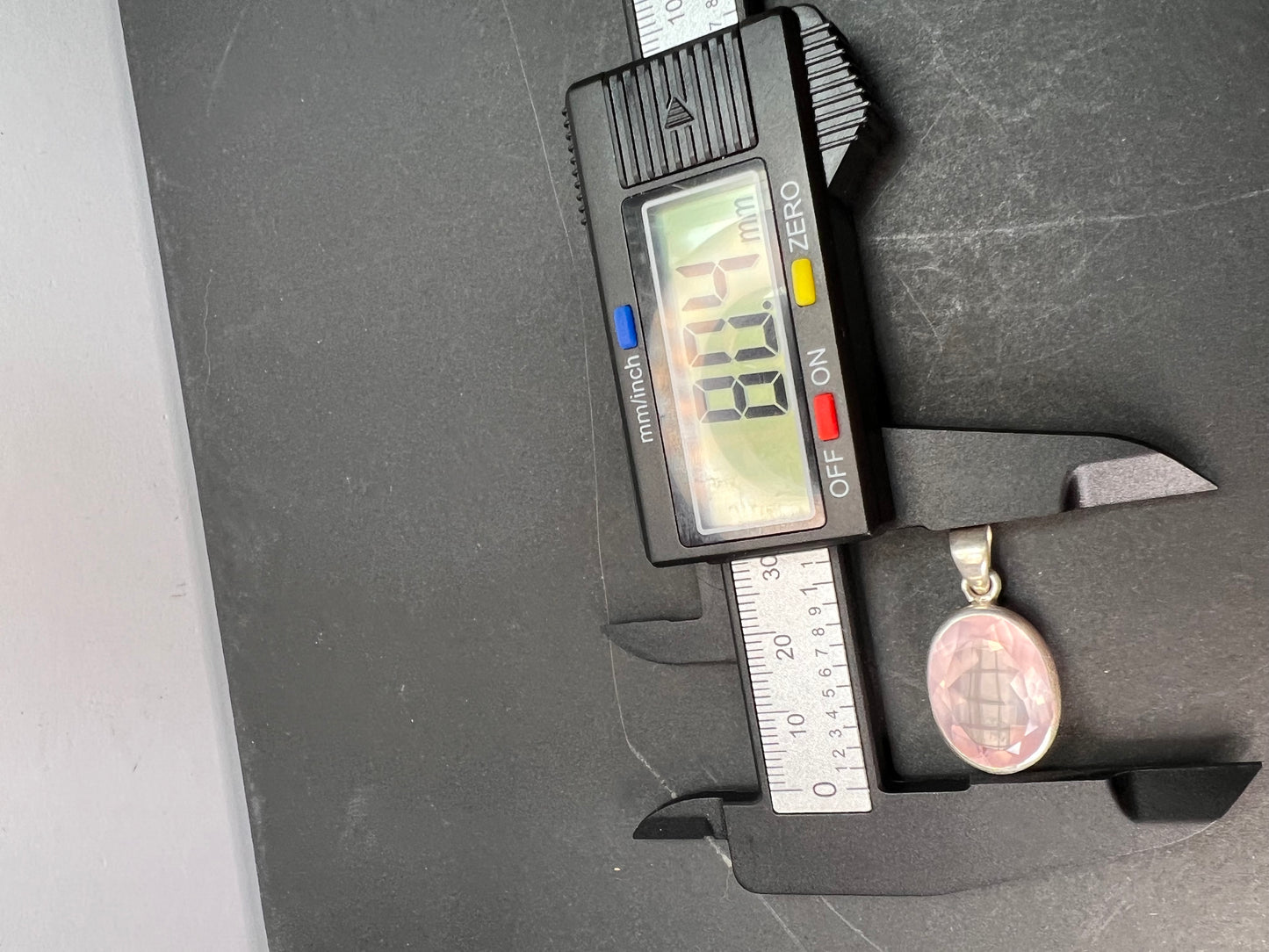 NEW Rose Quartz oval gemstone sterling silver pendant 5.62 grams