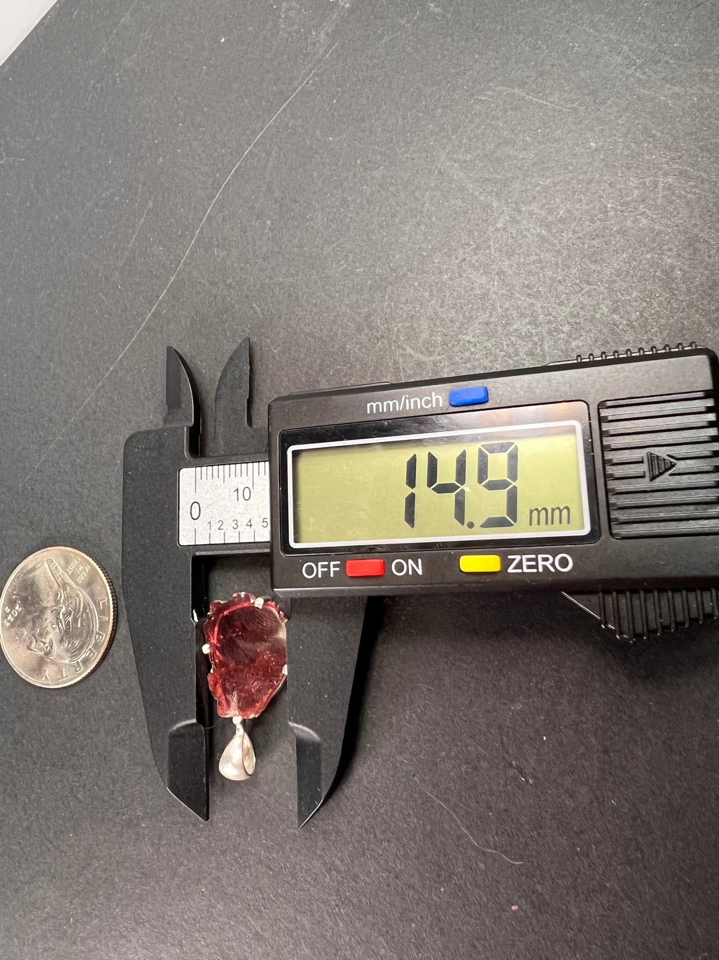 NEW Pink tourmaline sterling silver pendant 2.16 grams