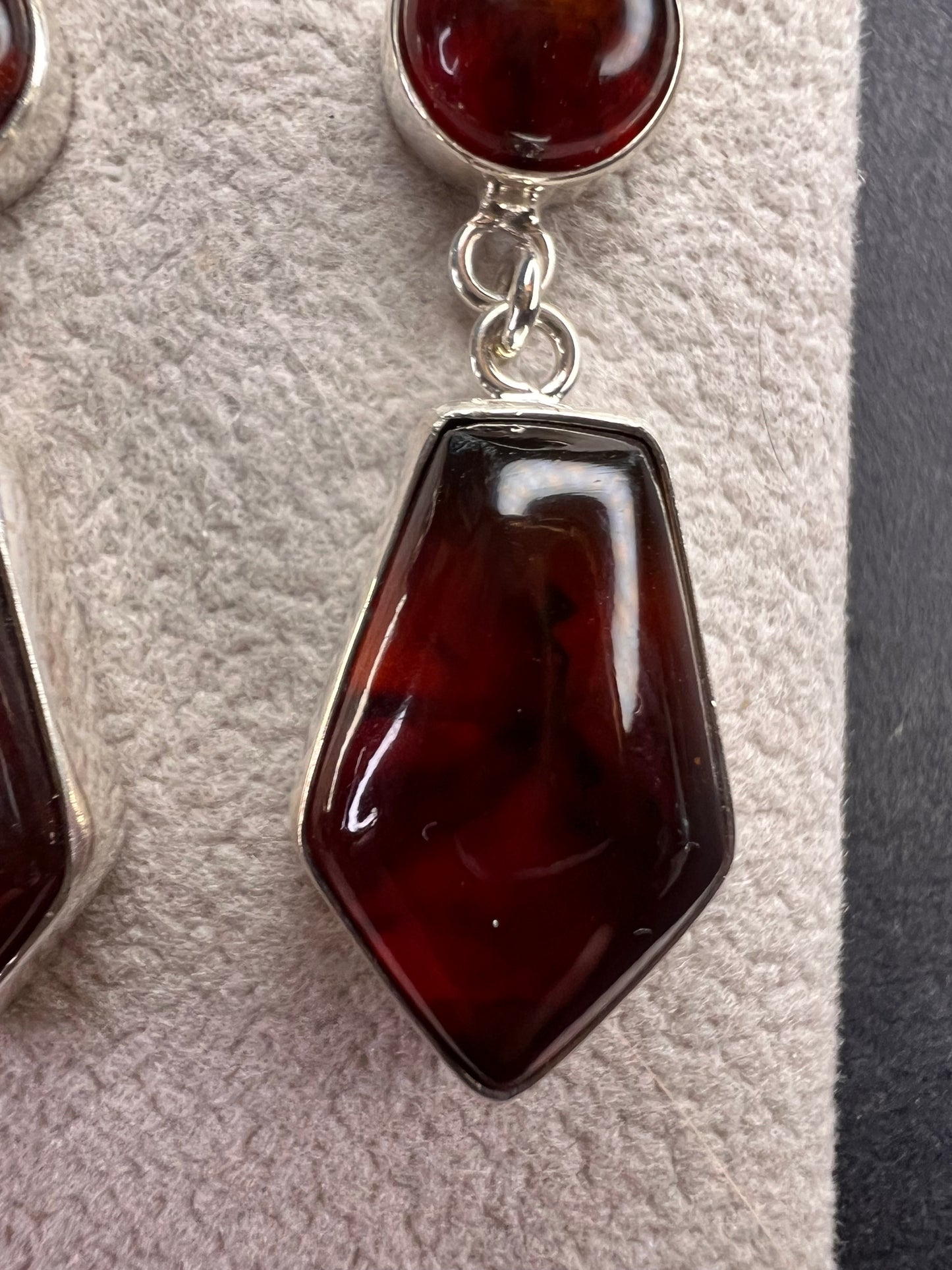 NEW Jay King Cognac Amber Sterling silver earrings