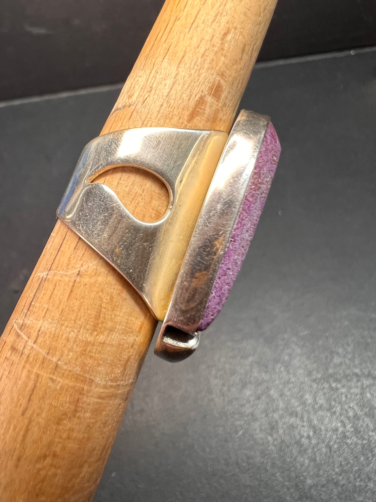 Jay King DRT stichtite sterling silver ring size 6