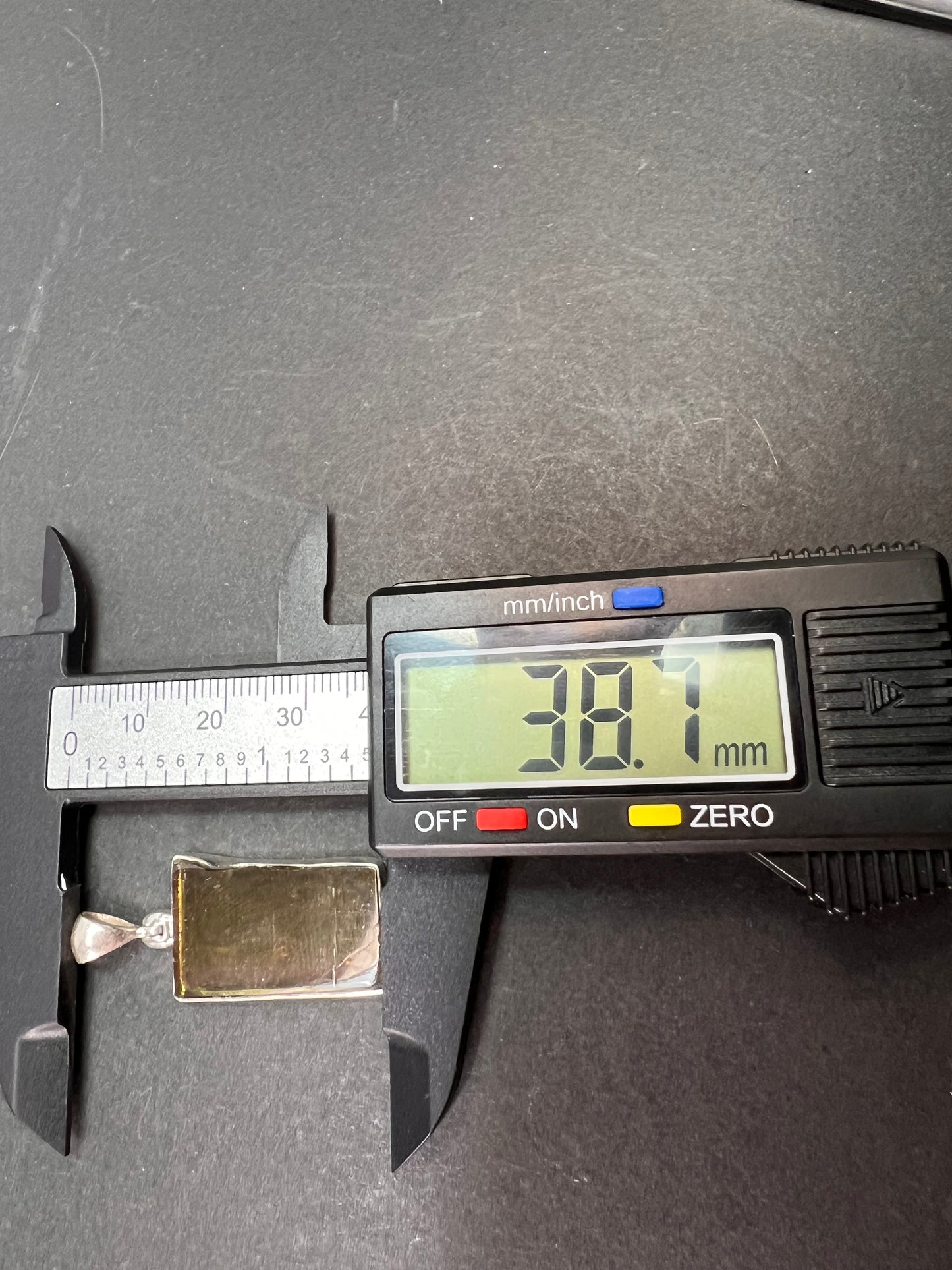 NEW Green watermelon tourmaline sterling silver pendant 4.97 grams