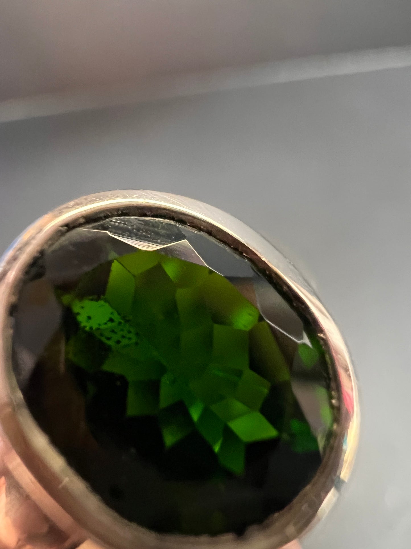 NEW Chrome tourmaline sterling silver ring size 7.5