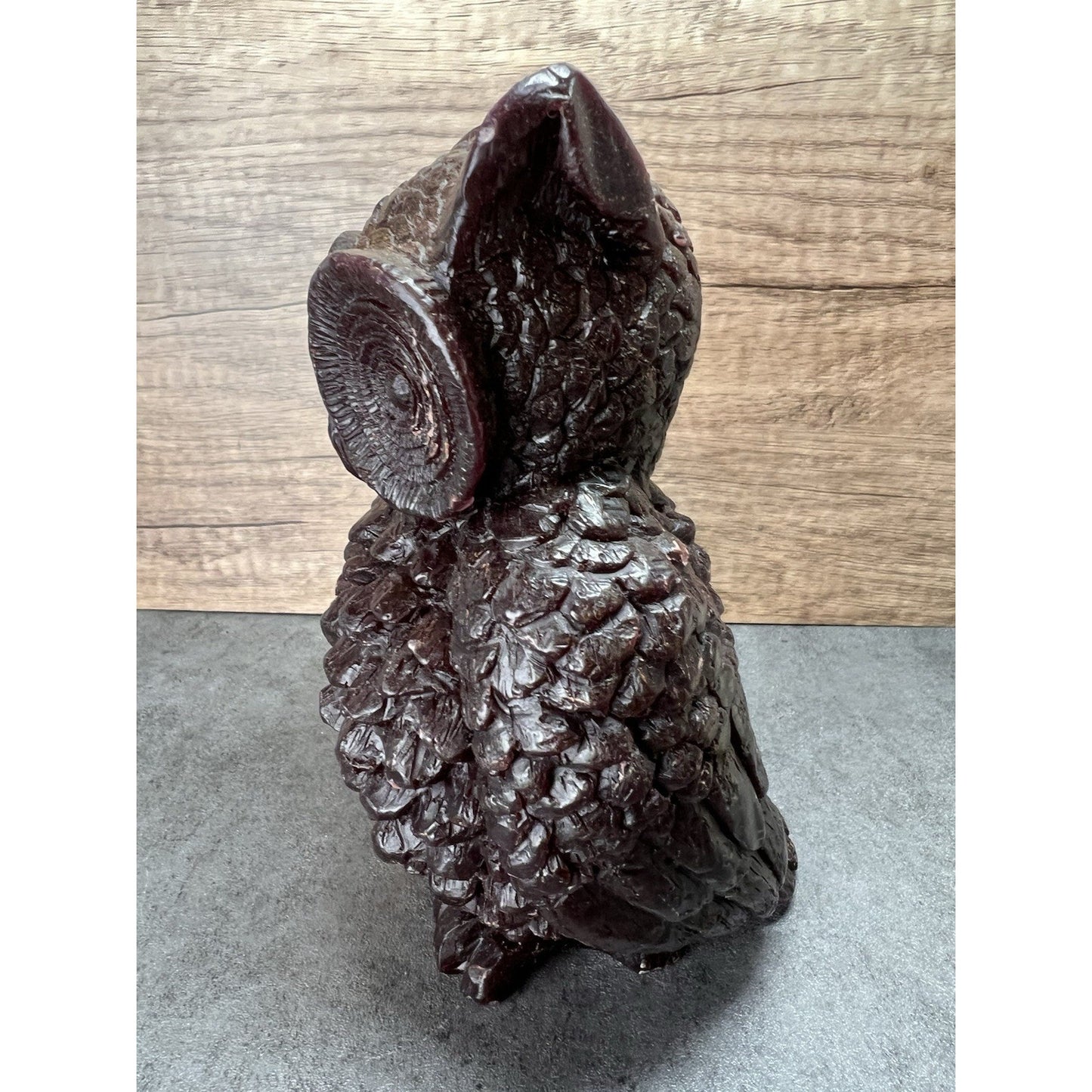 Vtg Wax Owl Sculpture Candle Large 6.75" Handmade Art Collectable