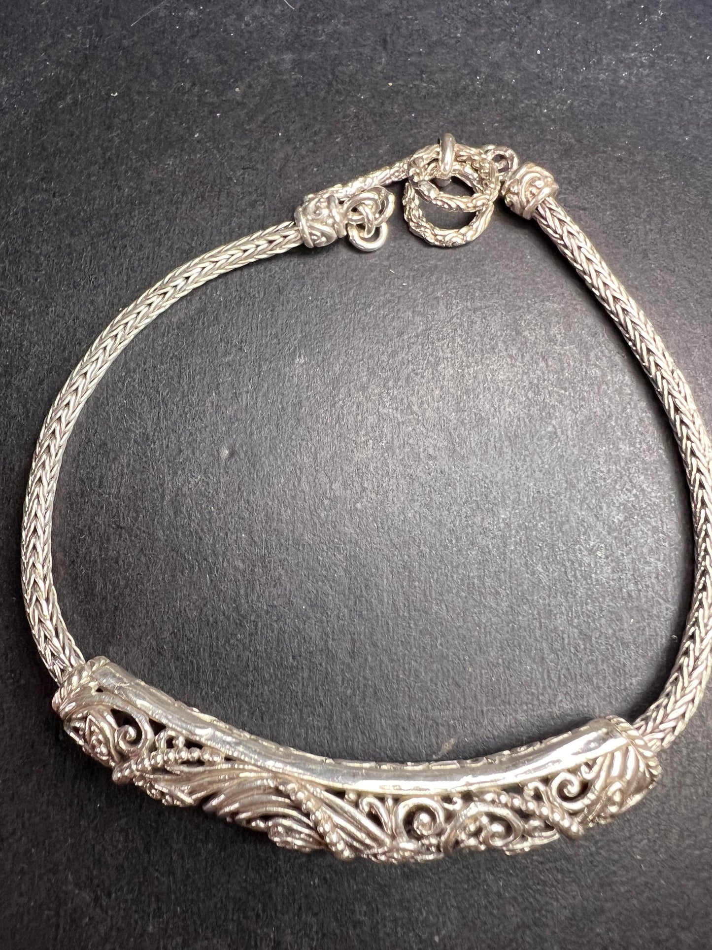 NEW Bali sterling silver dragonfly toggle bracelet