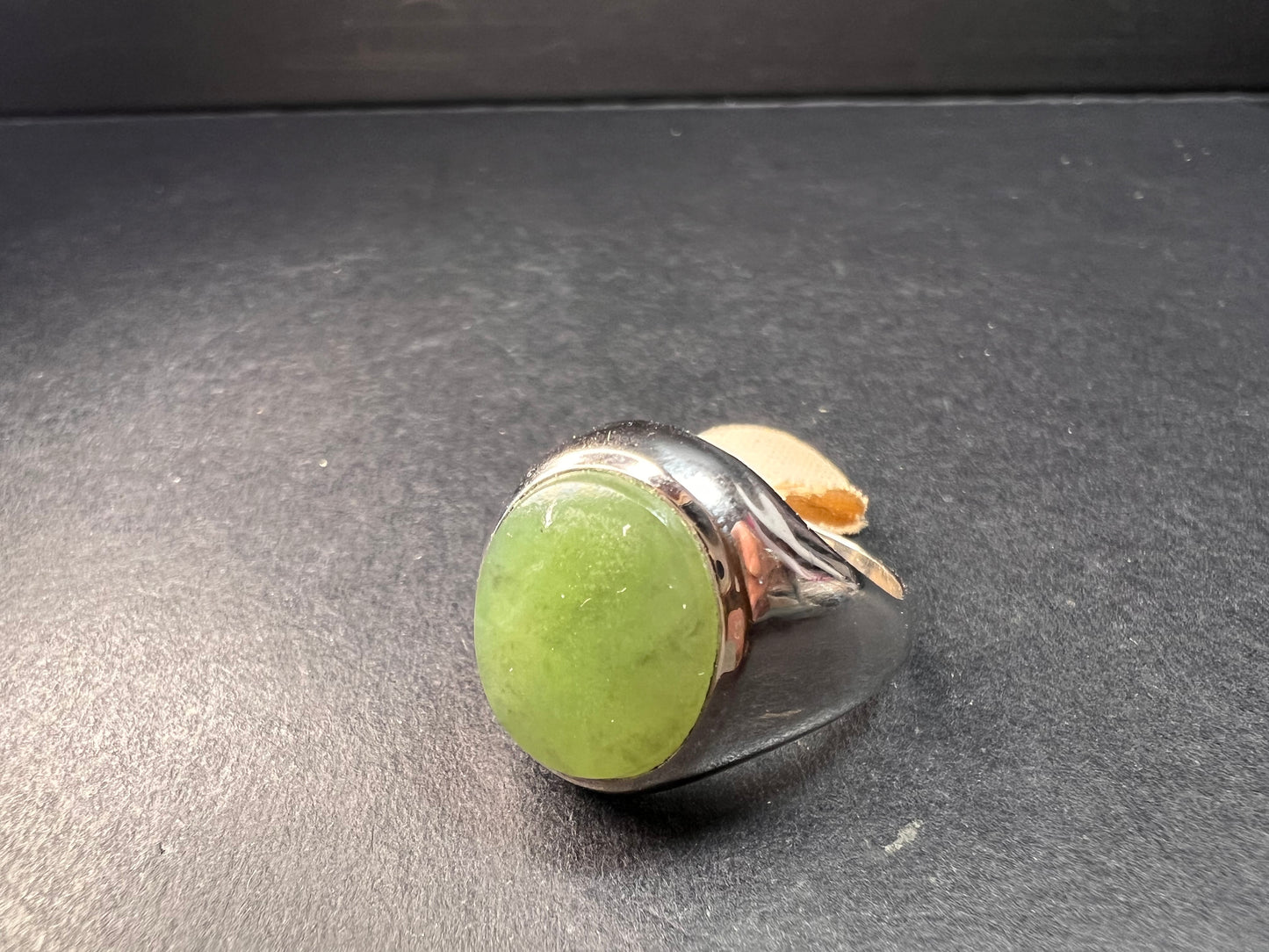 Vintage jade Pa Ha Co sterling silver ring size 8
