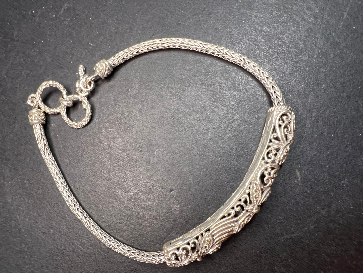 NEW Bali sterling silver dragonfly toggle bracelet