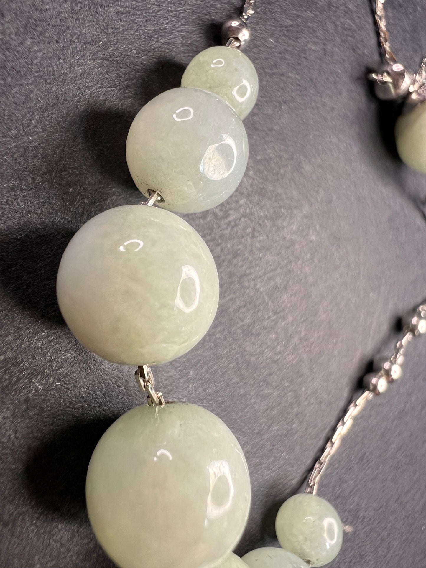 Burmese jade adjustable bolo sterling silver bracelet