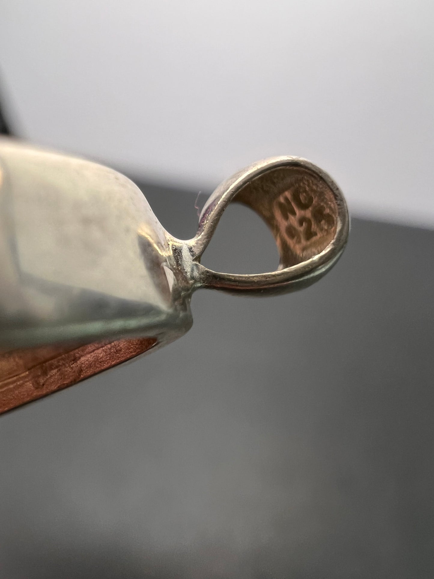 NEW Watermelon pink tourmaline sterling silver pendant 2.51 grams