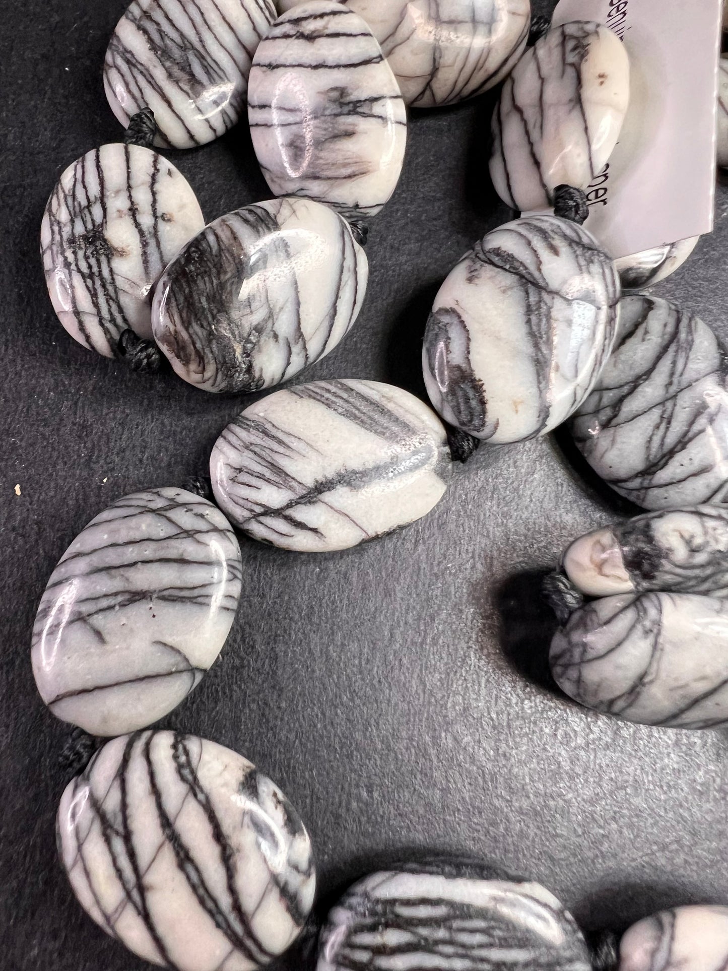 NEW Picasso Jasper 30 inch necklace with sterling silver clasp