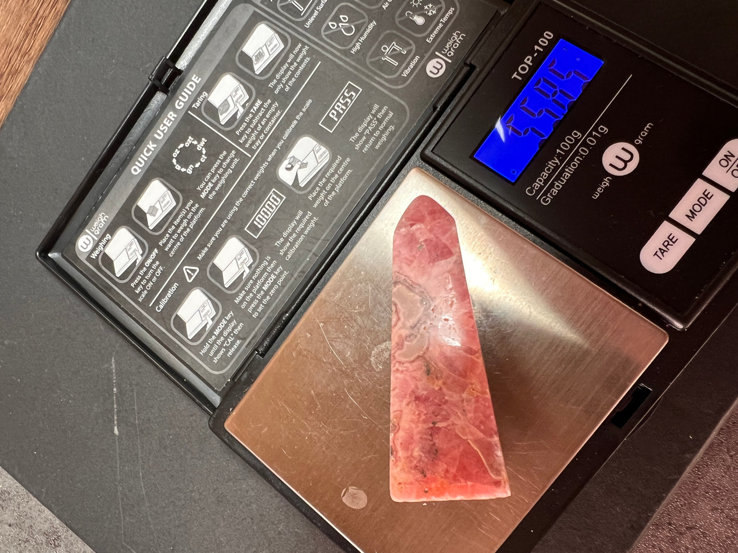 Rhodochrosite tower 55.85 grams